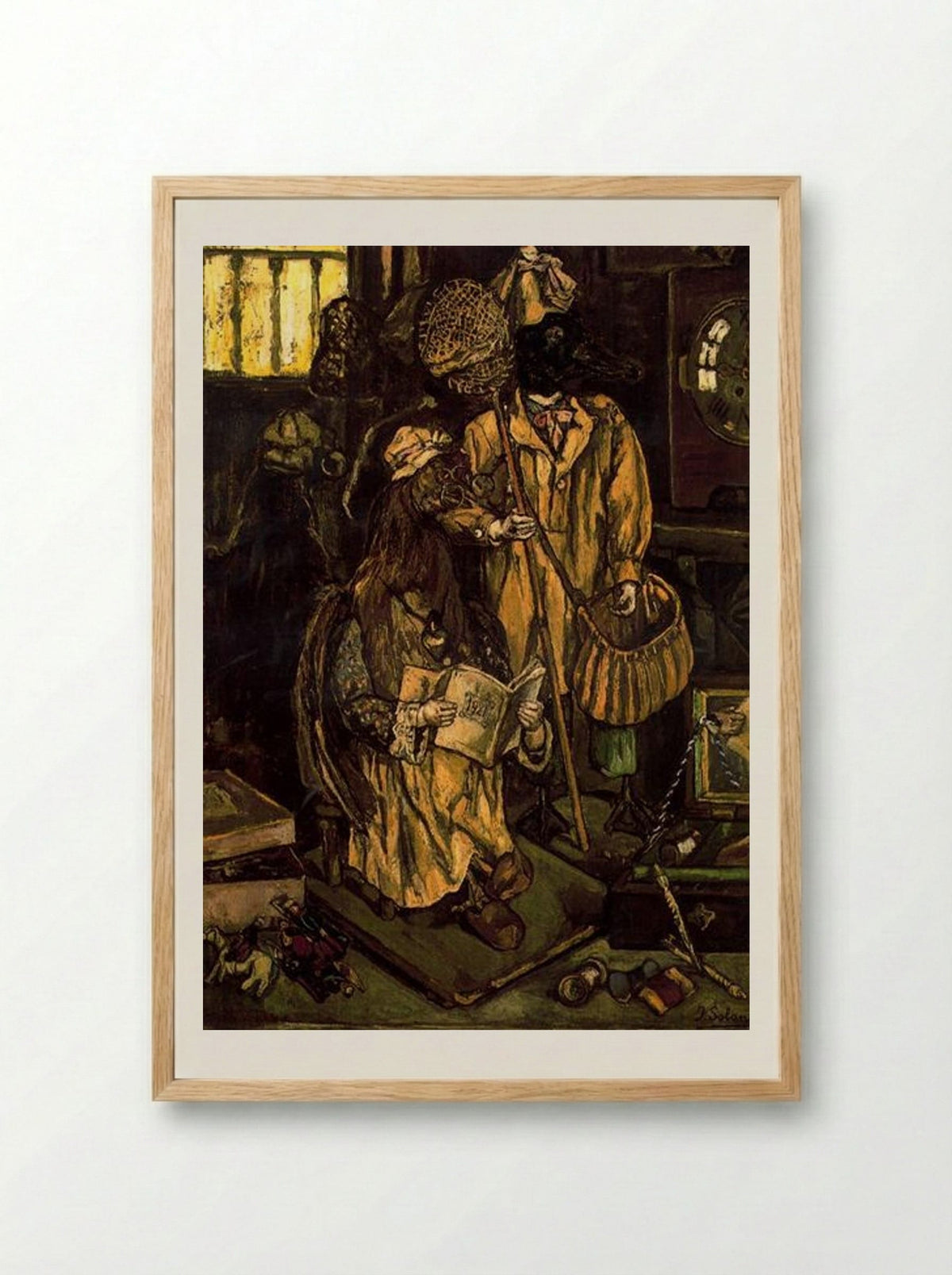 Birds - José Gutiérrez Solana - Framed Print Wood