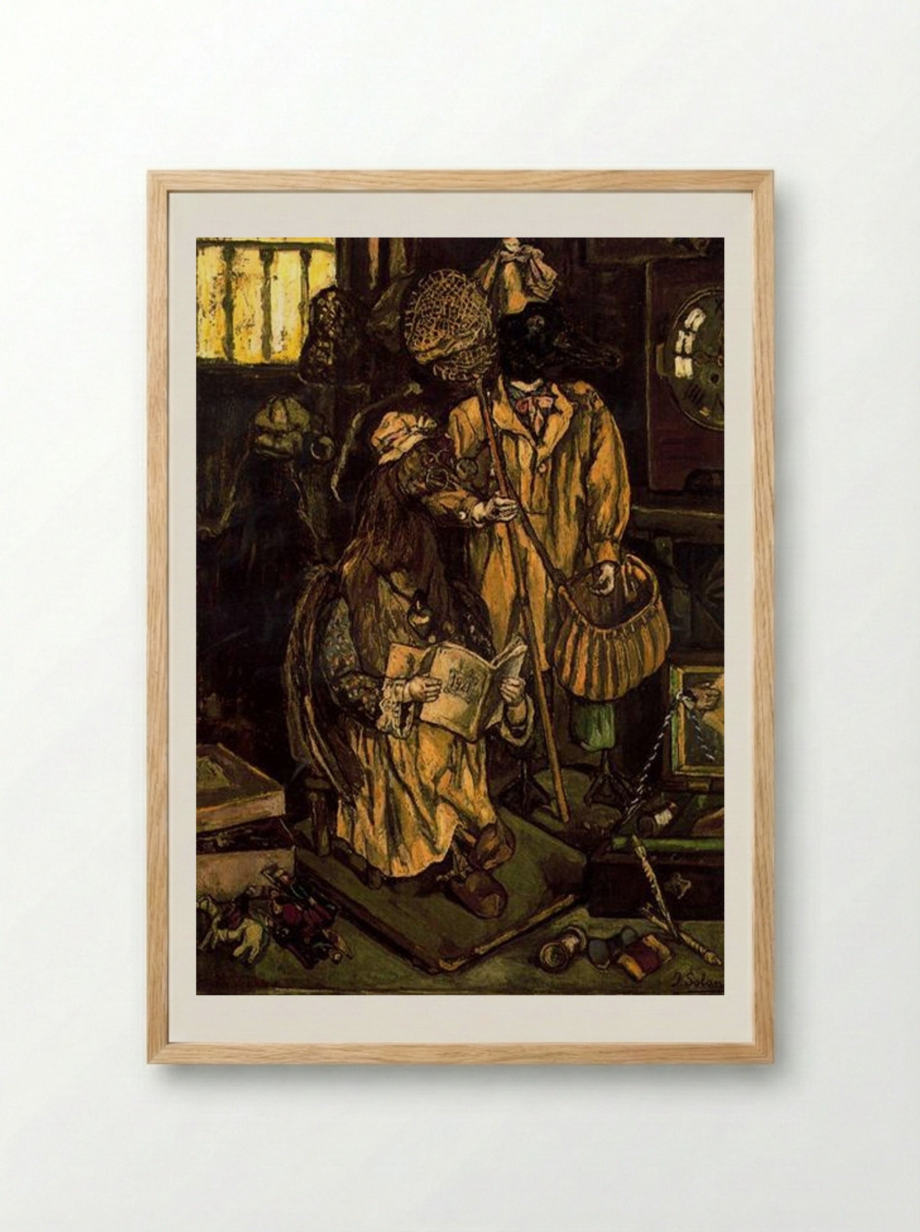 Birds - José Gutiérrez Solana - Framed Print Wood