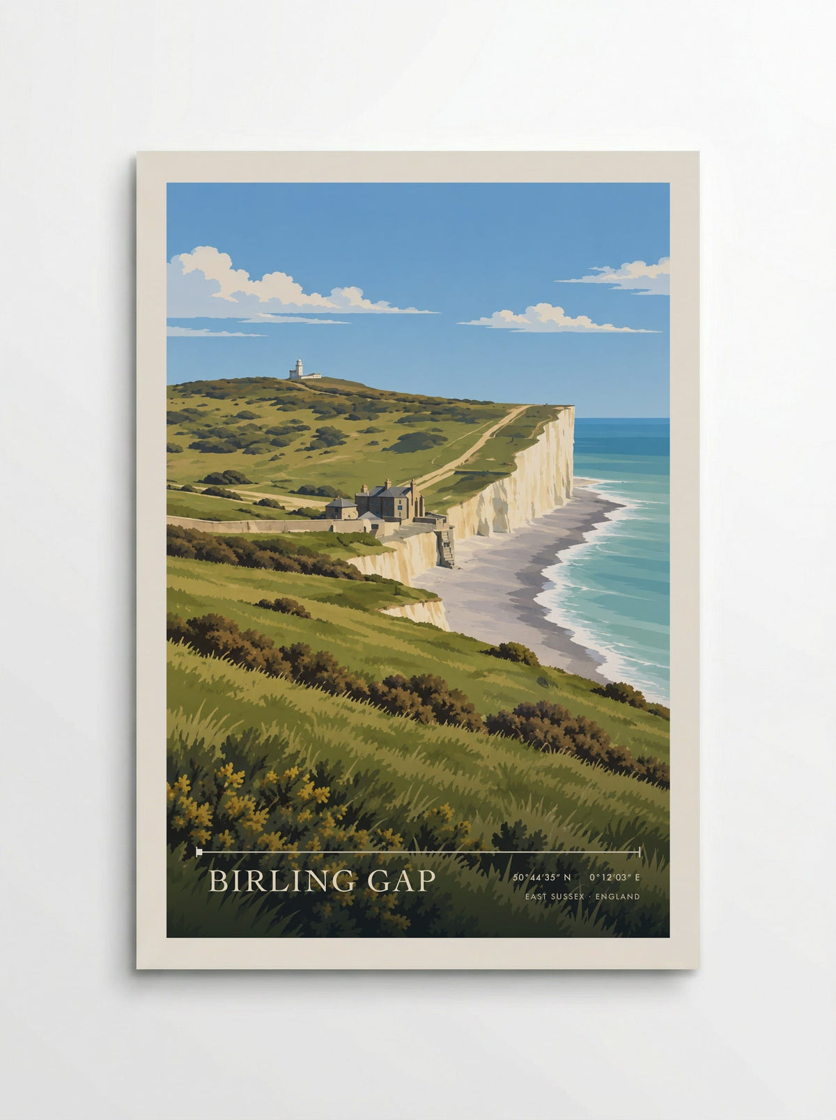 Birling Gap, East Sussex | Travel Poster - Poster