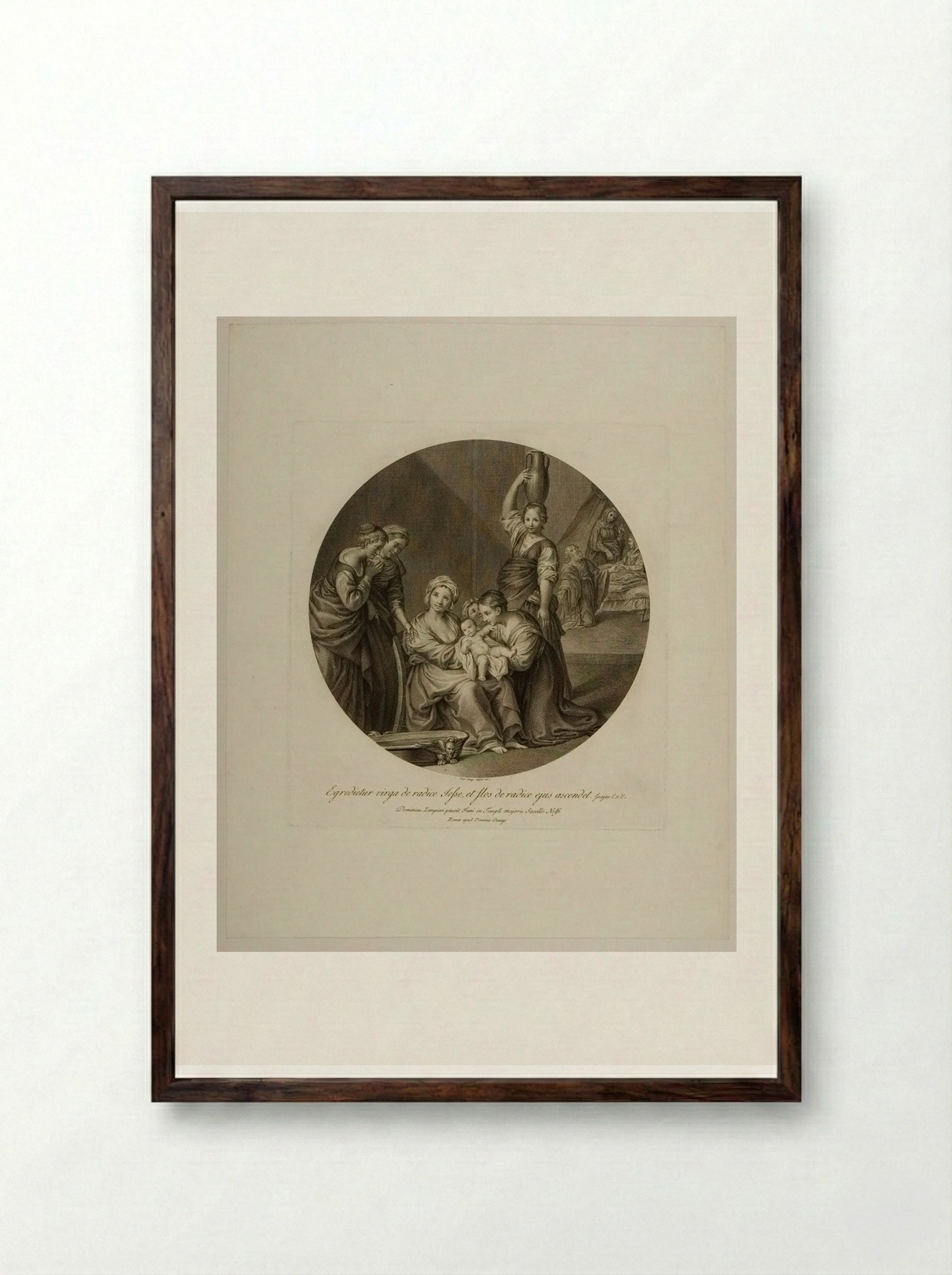 Birth of the Virgin - Domenico Cunego - Framed Print Dark Wood