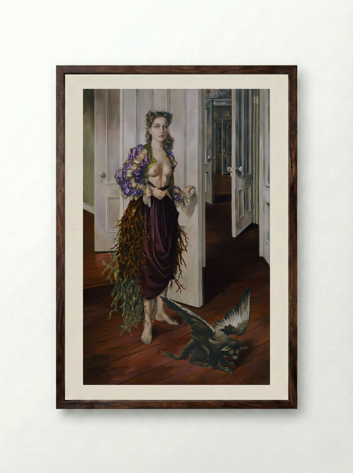 Birthday - Dorothea Tanning - Framed Print Dark Wood