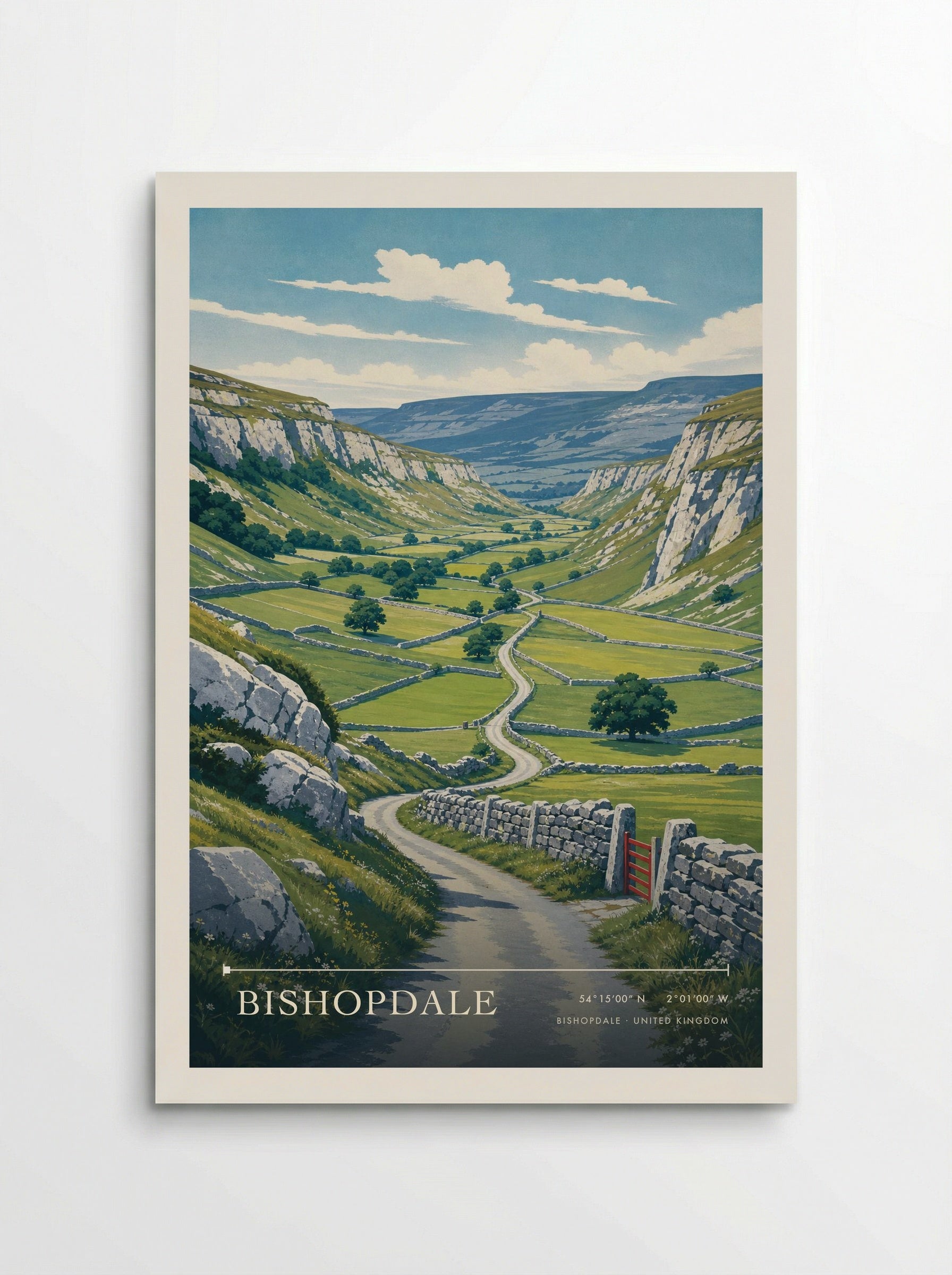 Bishopdale United Kingdom Travel Poster - Poster