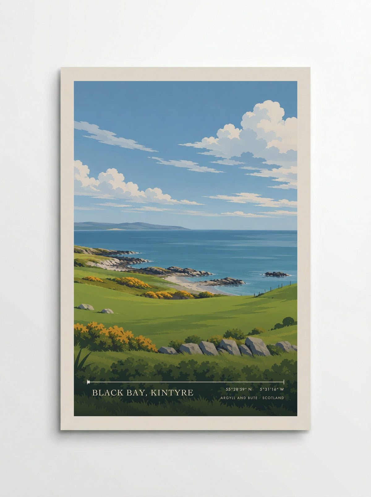 Black Bay, Kintyre, Argyll and Bute | Travel Poster - Poster