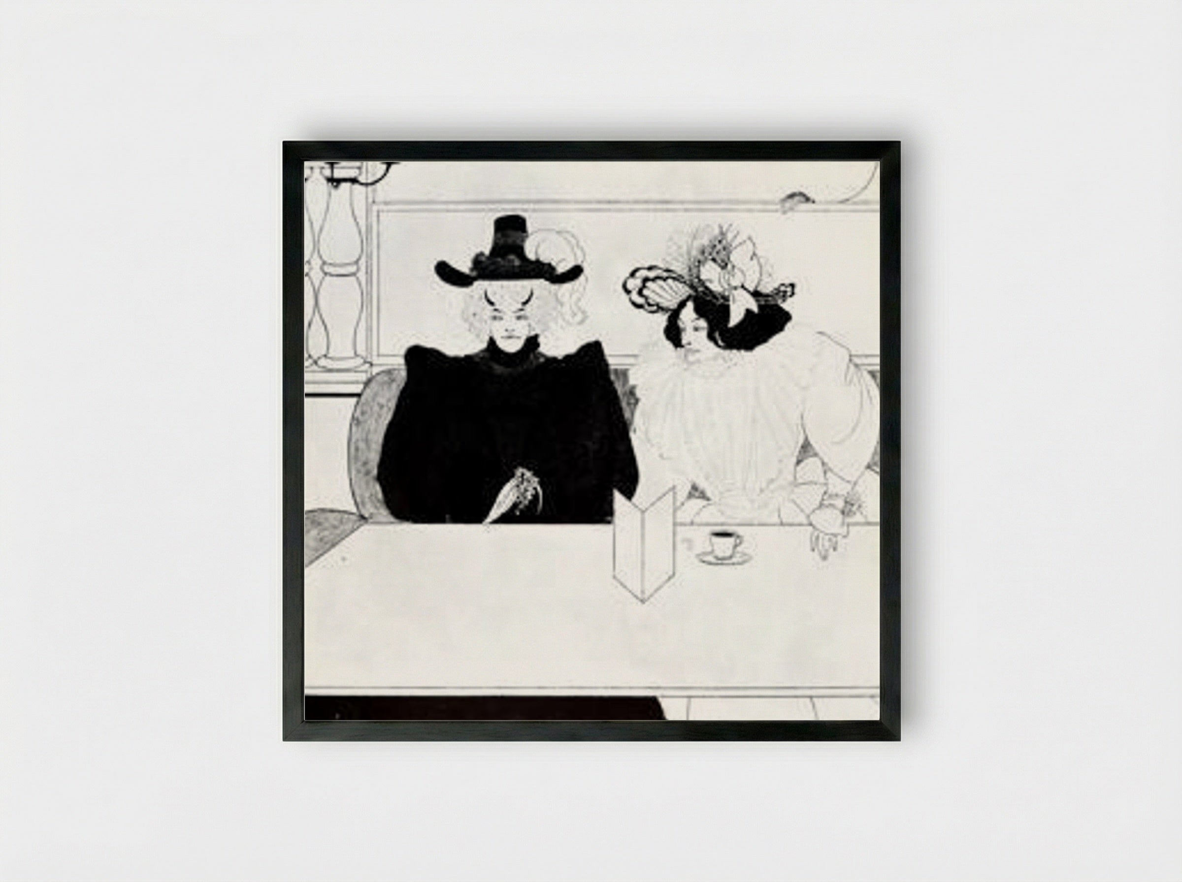 Black Coffee - Aubrey Beardsley - Framed Print Black