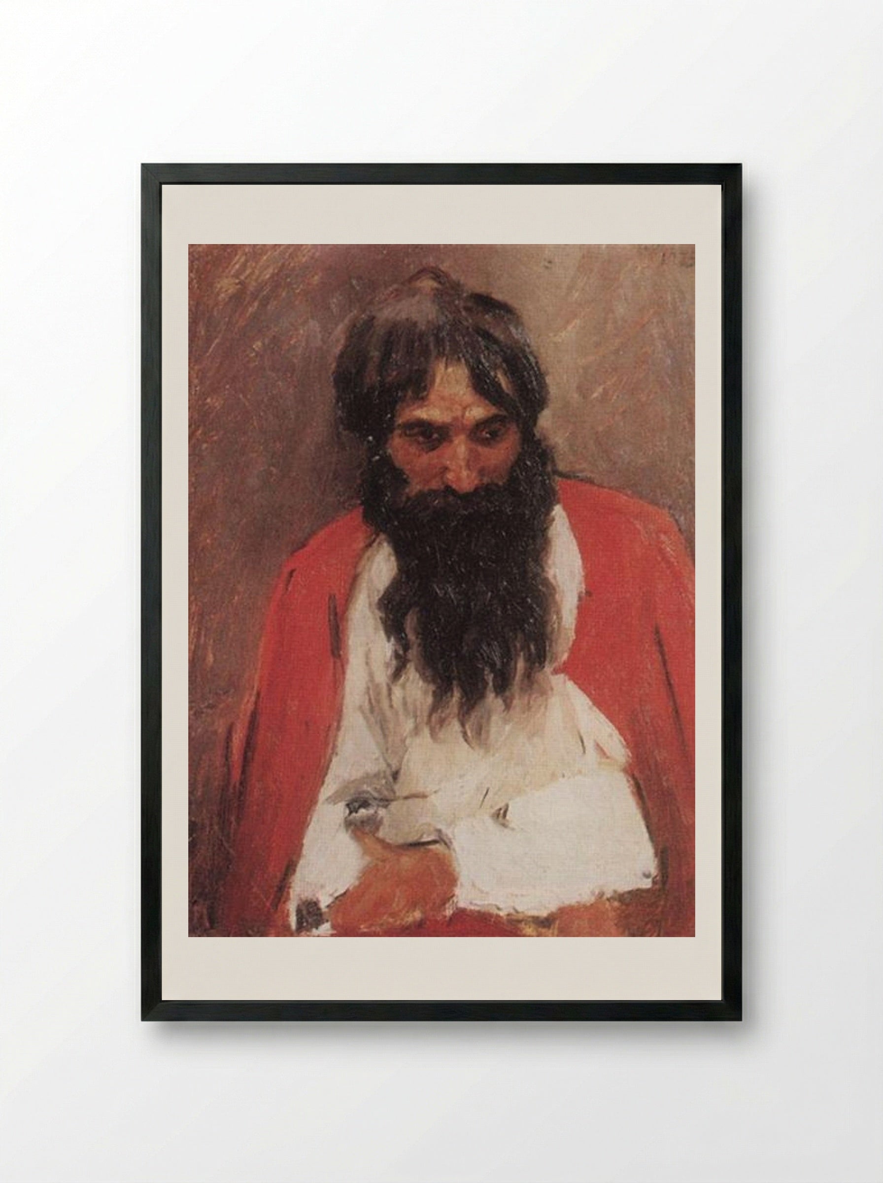 Blackbearded Old Man - Vasily Surikov - Framed Print Black