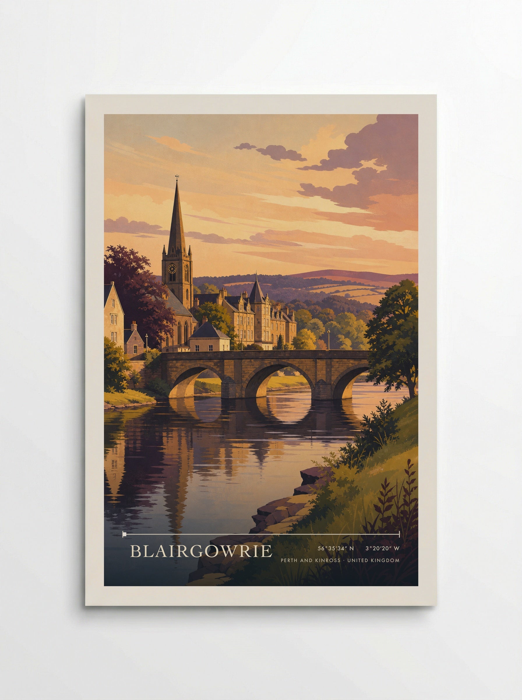 Blairgowrie Perth and Kinross United Kingdom Travel Poster - Poster
