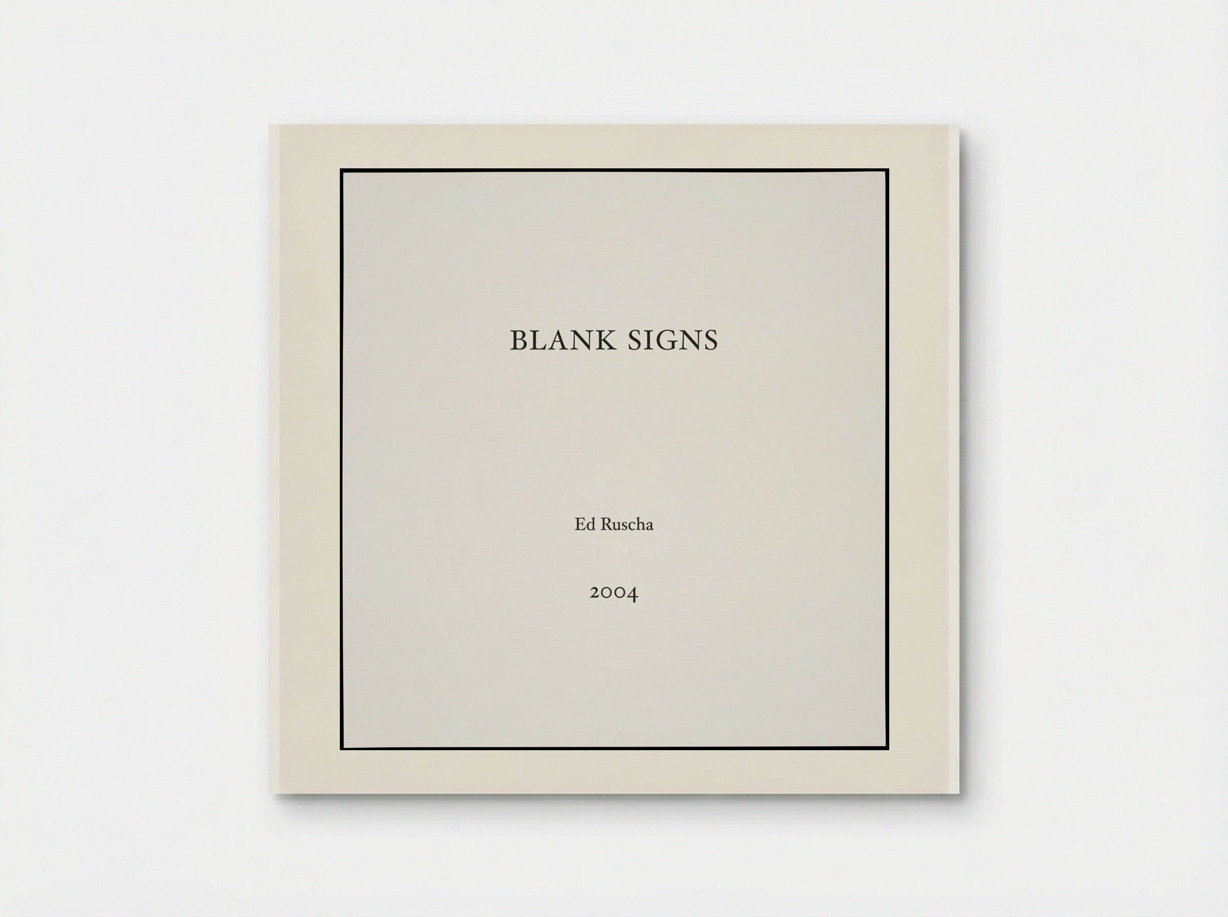 Blank Signs - Edward Ruscha - Poster