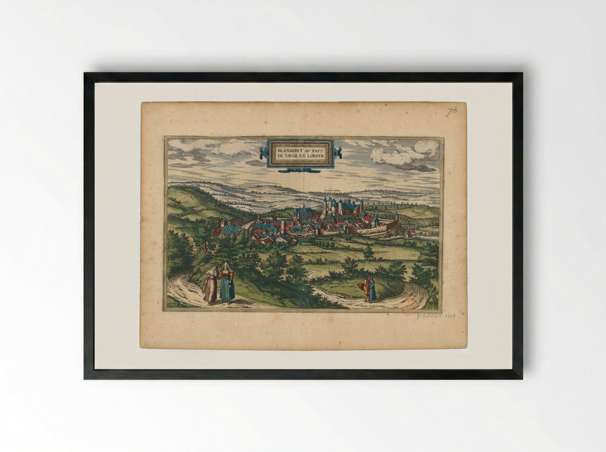Blanmont au pays de Vauge en Loreyne - Joris Hoefnagel - Framed Print Black