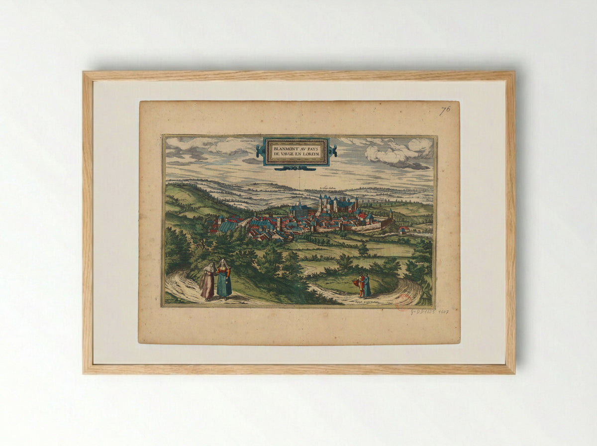 Blanmont au pays de Vauge en Loreyne - Joris Hoefnagel - Framed Print Wood