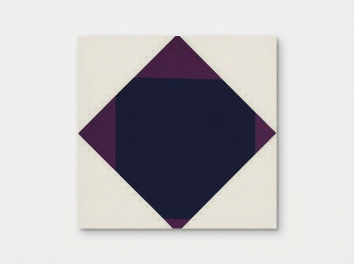 Blau-violettes horizontal-vertikal-quadrat - Max Bill - Poster