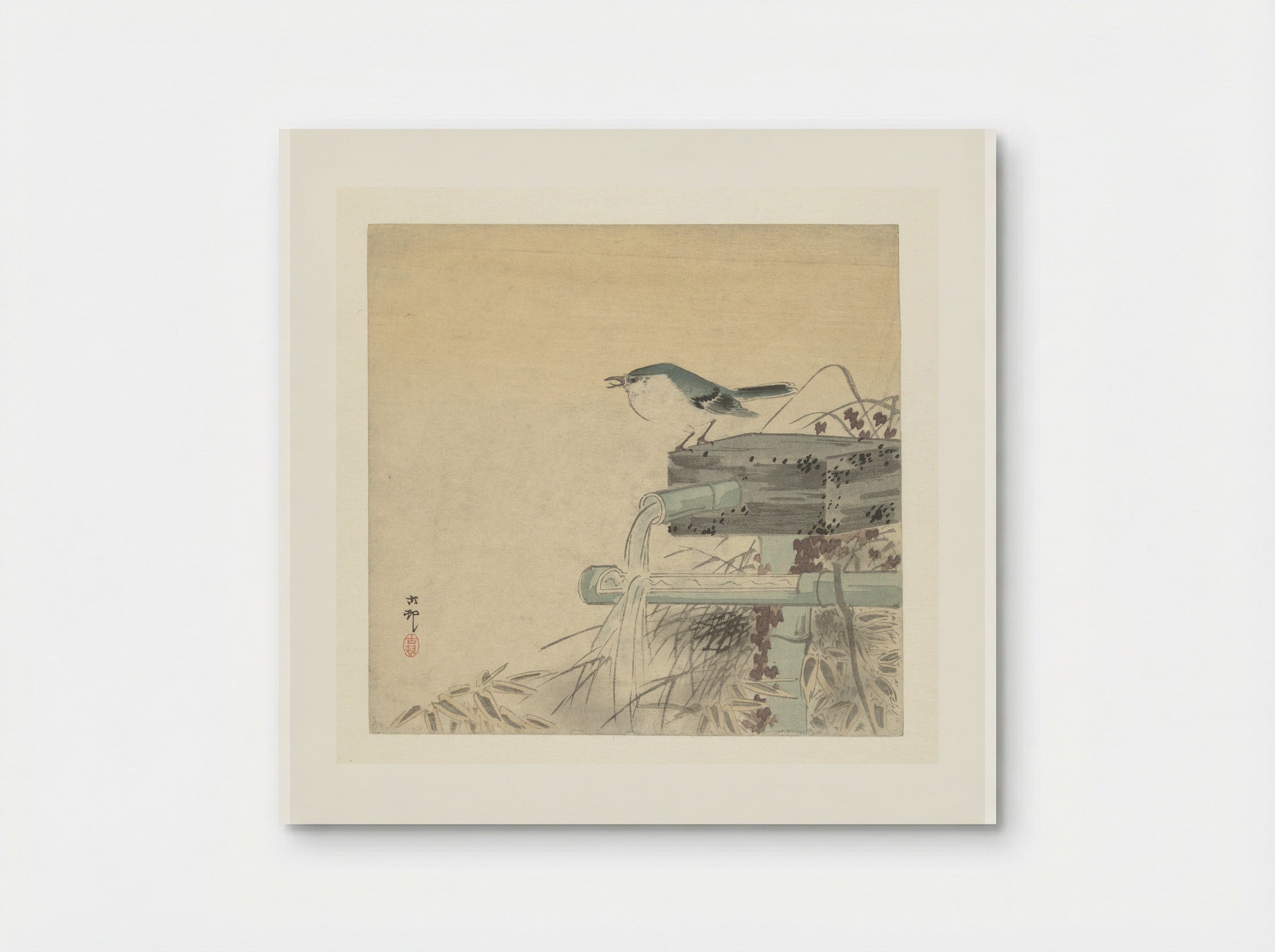 Blauwe nachtegaal - Matsuki Heikichi - Poster