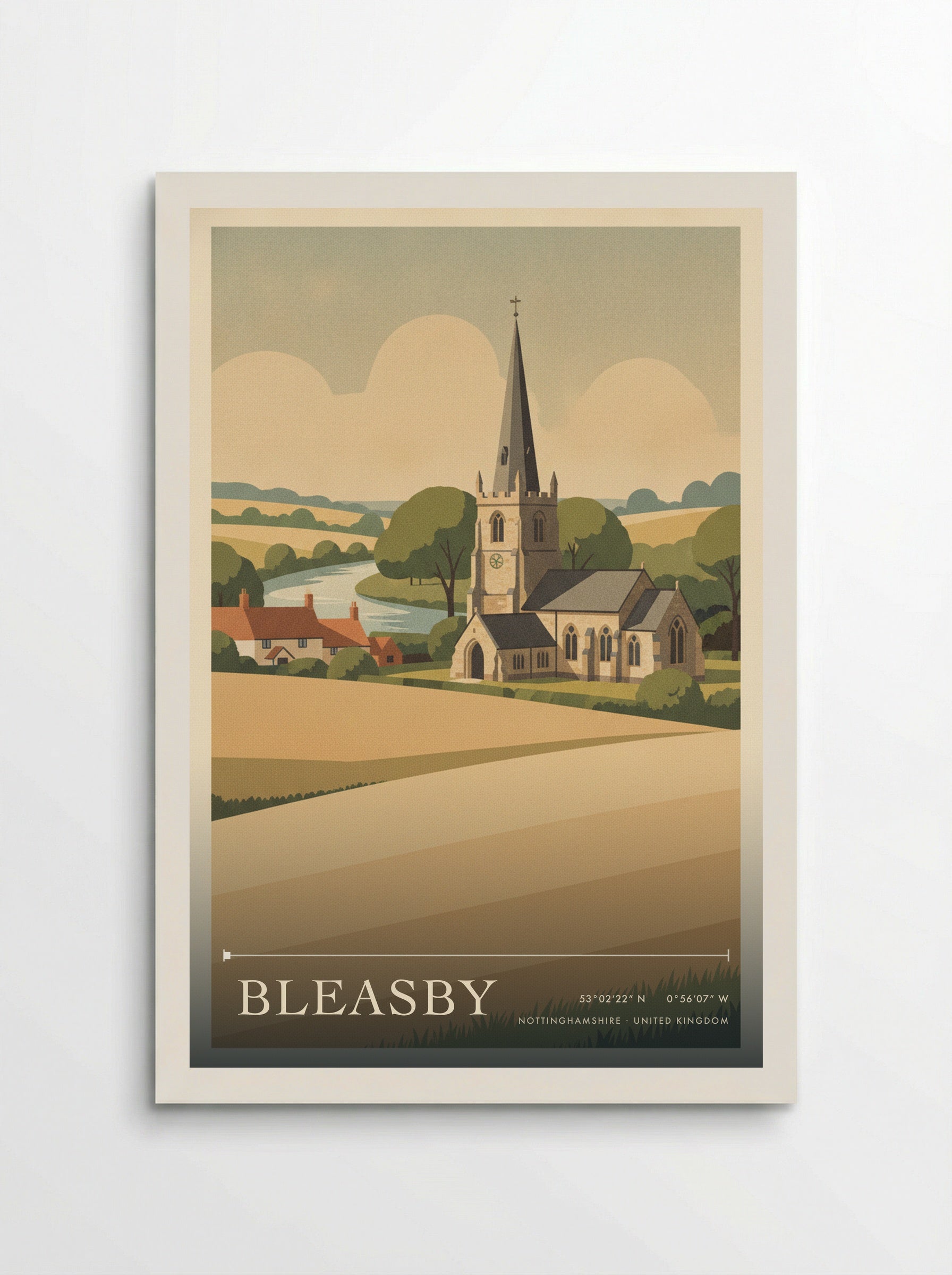 Bleasby Nottinghamshire United Kingdom Travel Poster - Poster