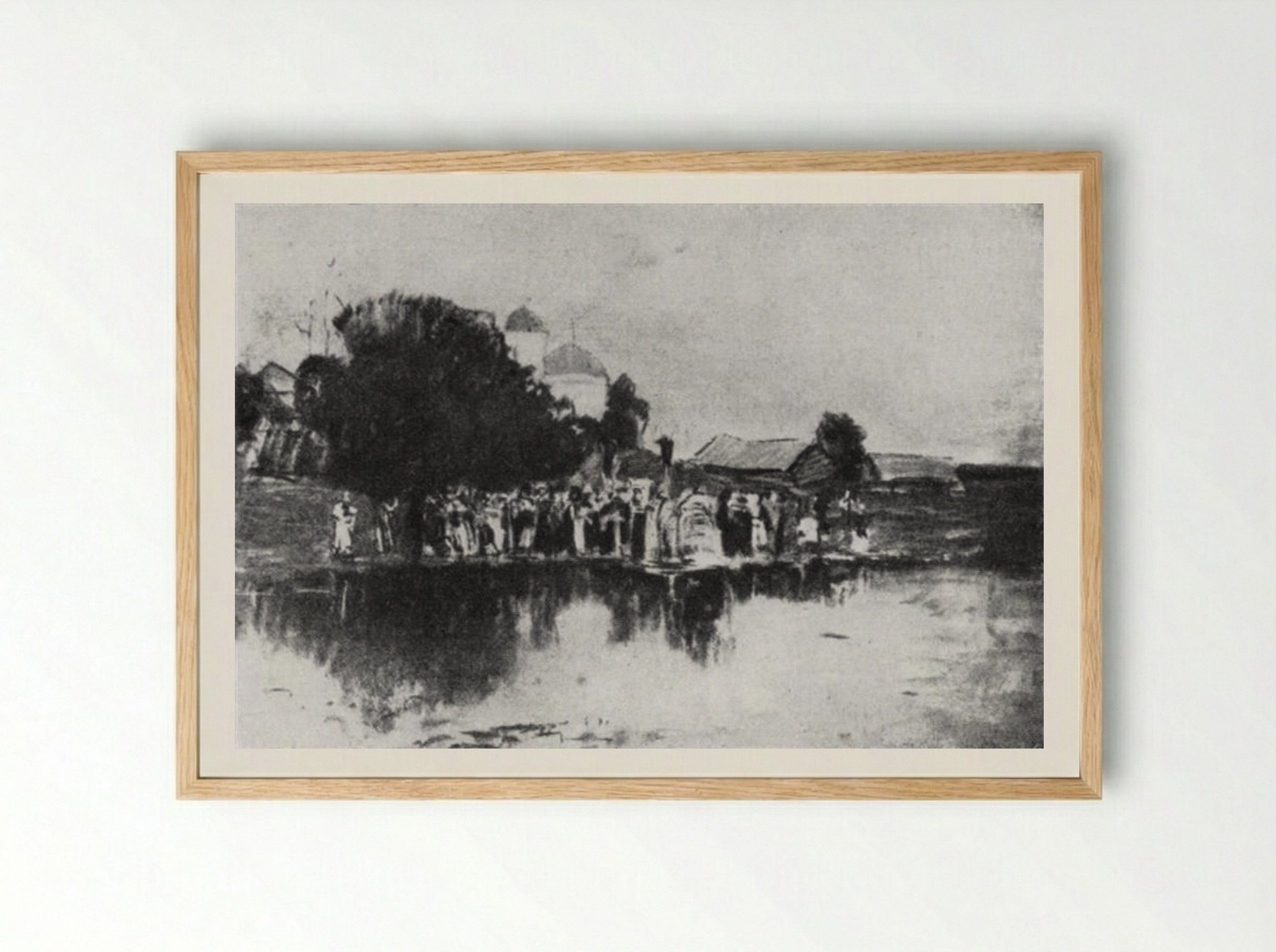 Blessing of the Waters - Isaac Levitan - Framed Print Wood