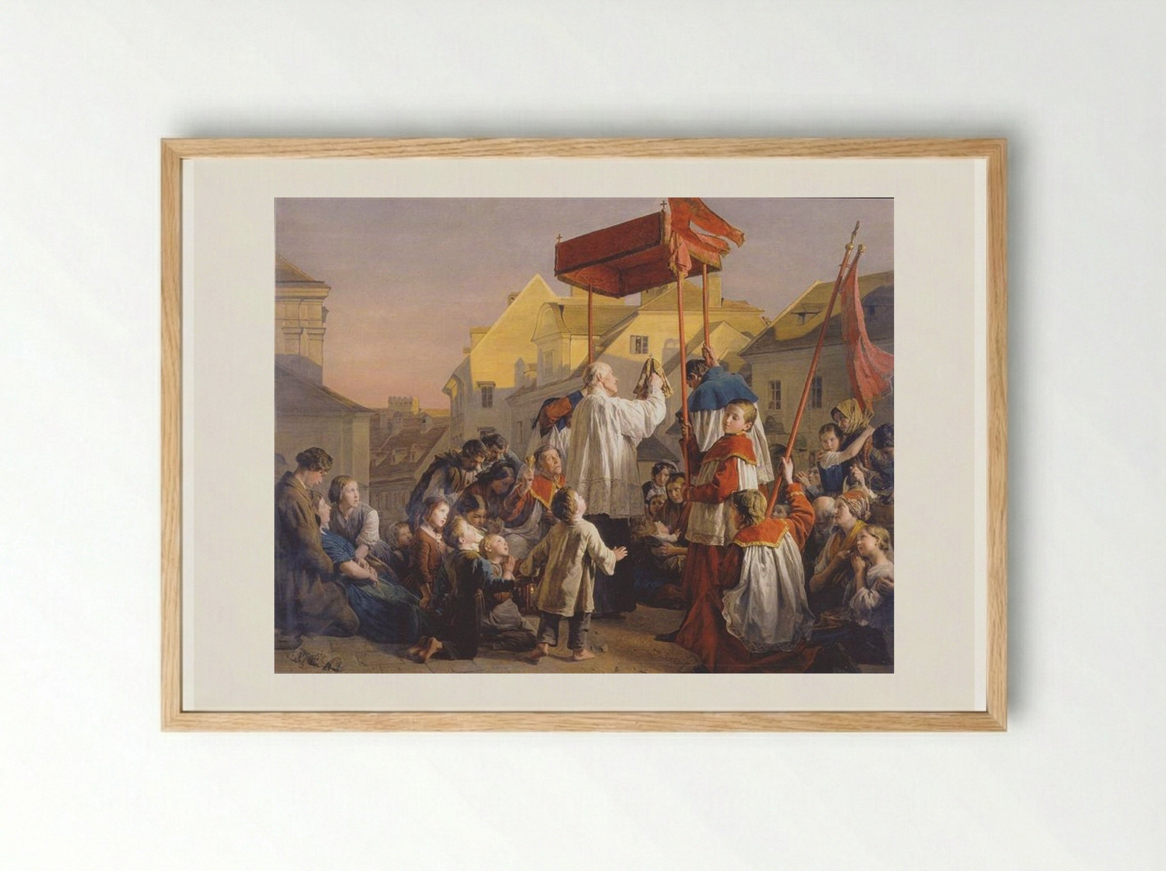 Blessing - Ferdinand Georg Waldmüller - Framed Print Wood