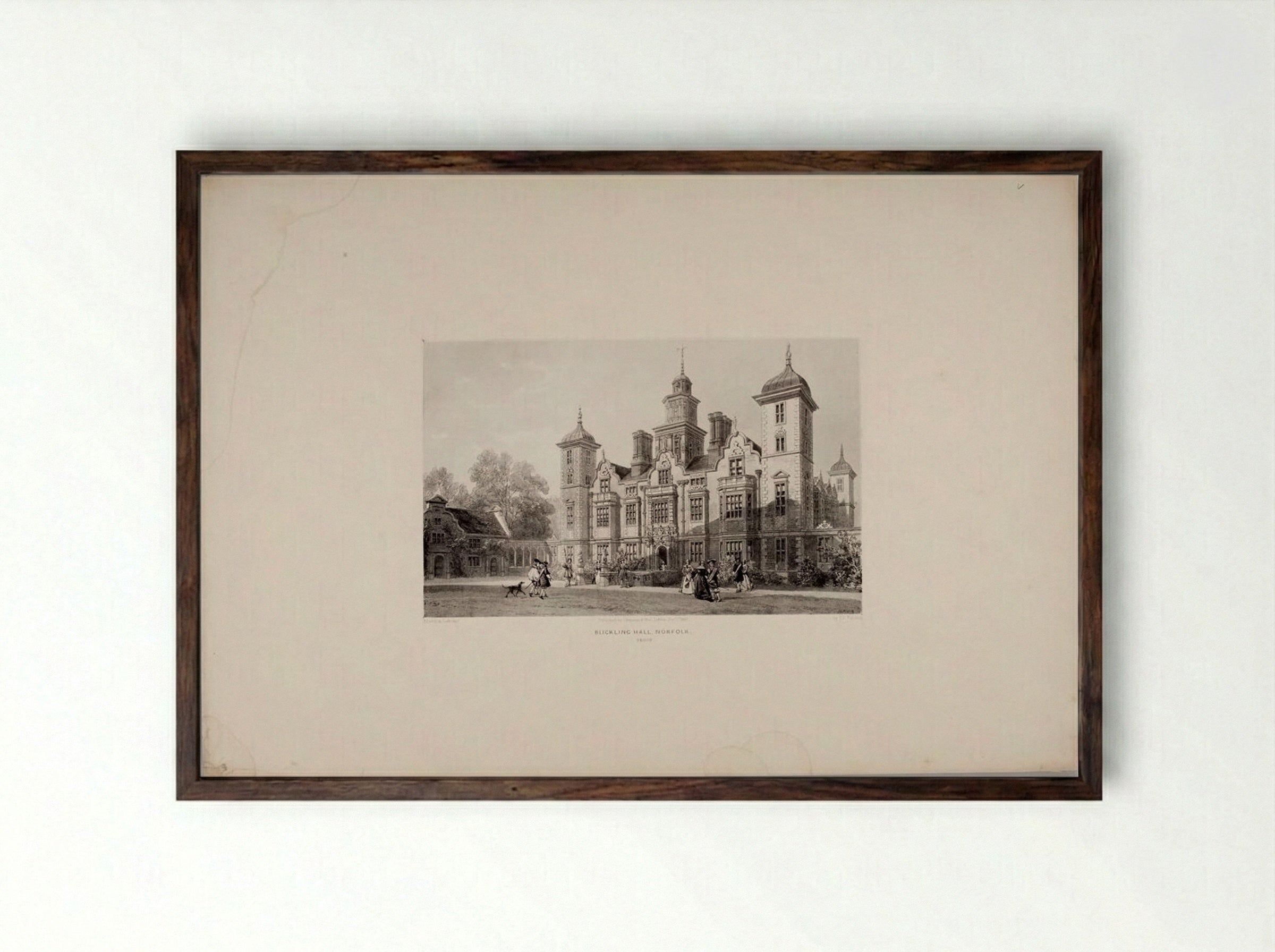 Blickling Hall, Norfolk - James Duffield Harding - Framed Print Dark Wood