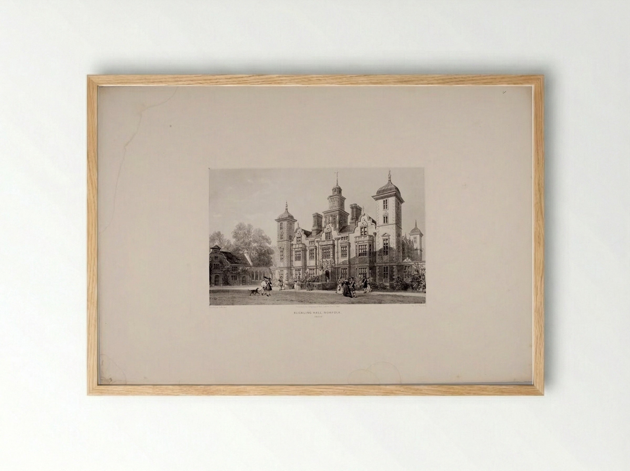 Blickling Hall, Norfolk - James Duffield Harding - Framed Print Wood