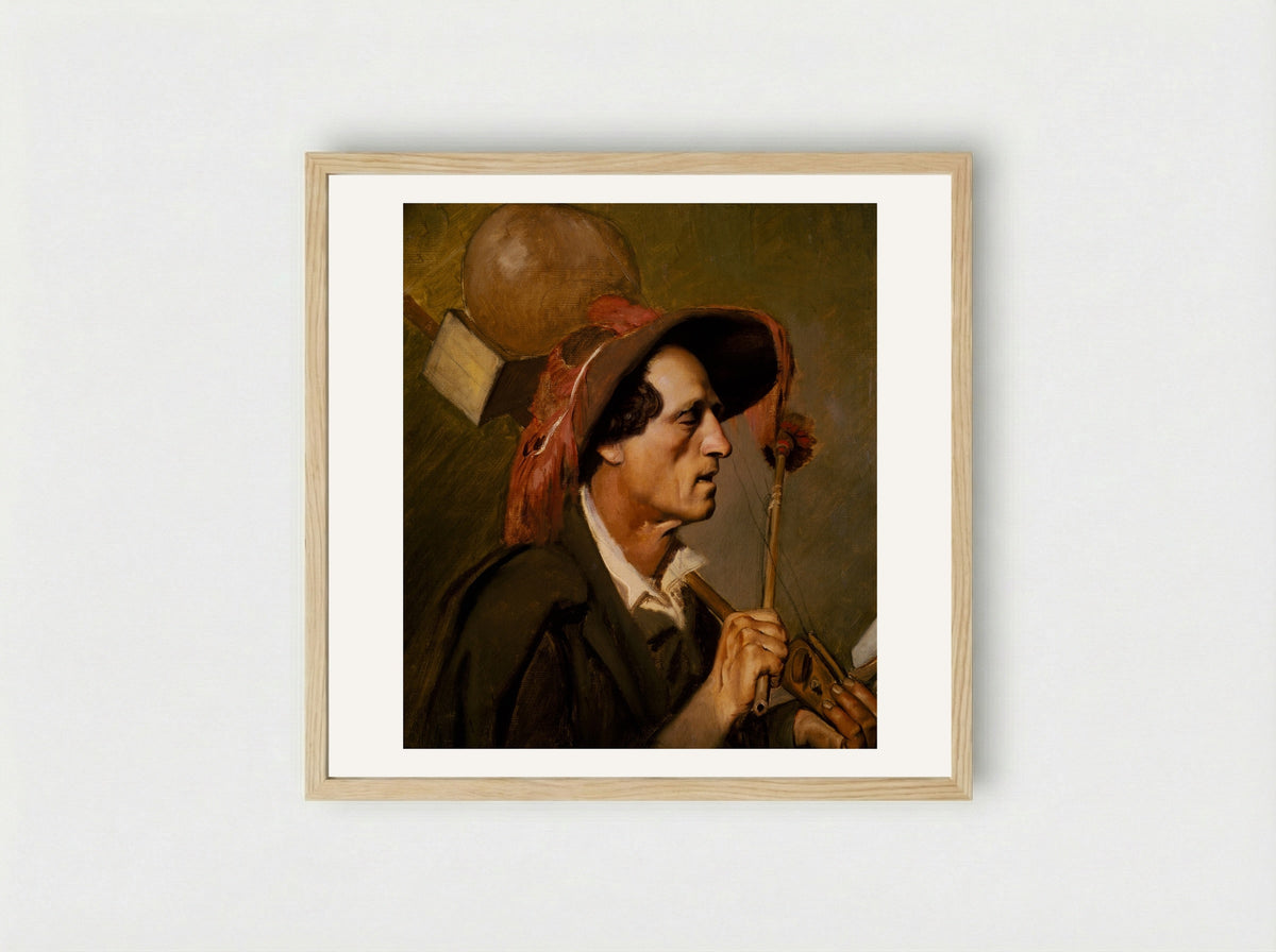Blind Musician - Vasily Perov - Framed Print Wood