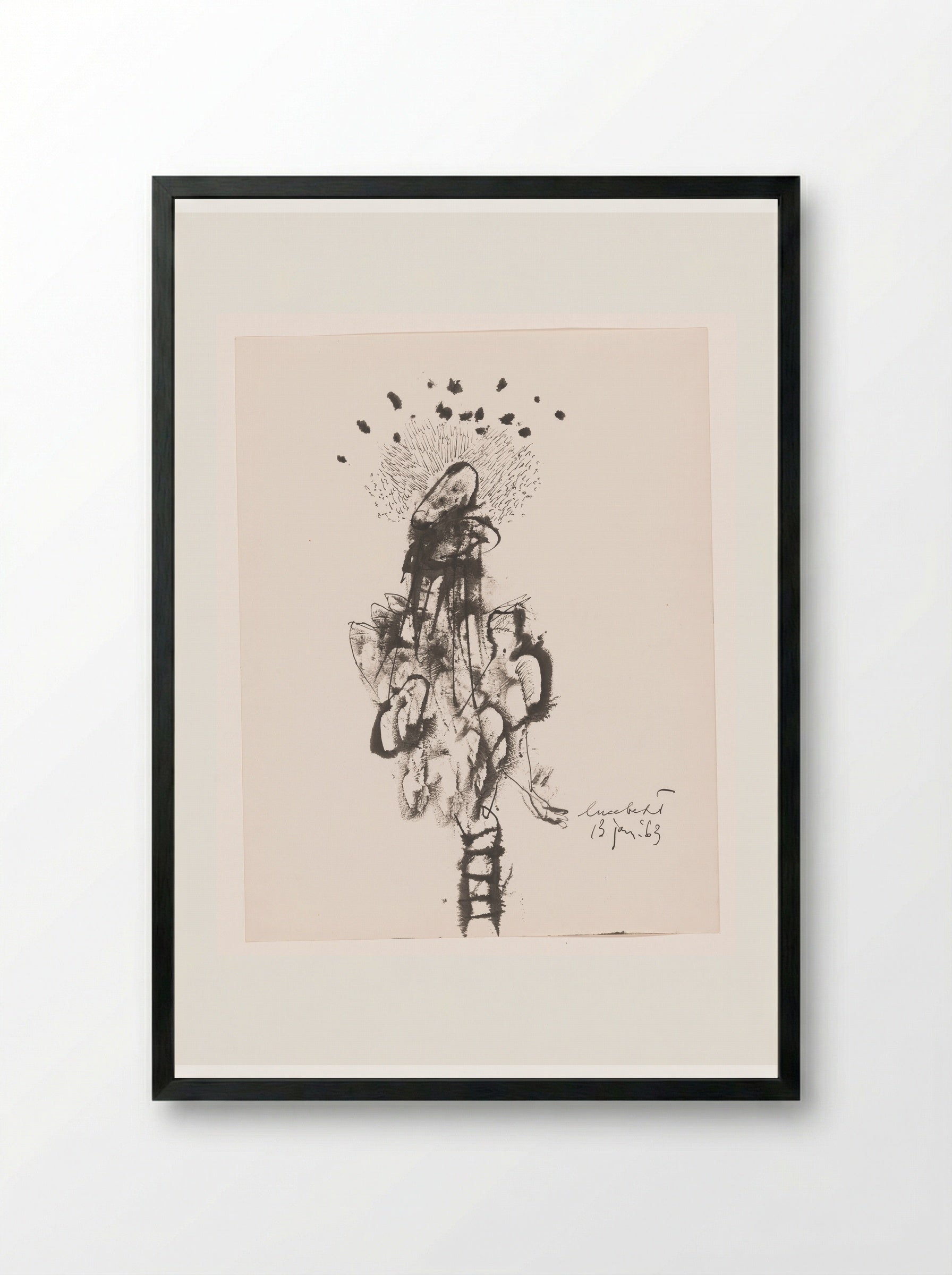 Bloem (Flower) - Lucebert - Framed Print Black