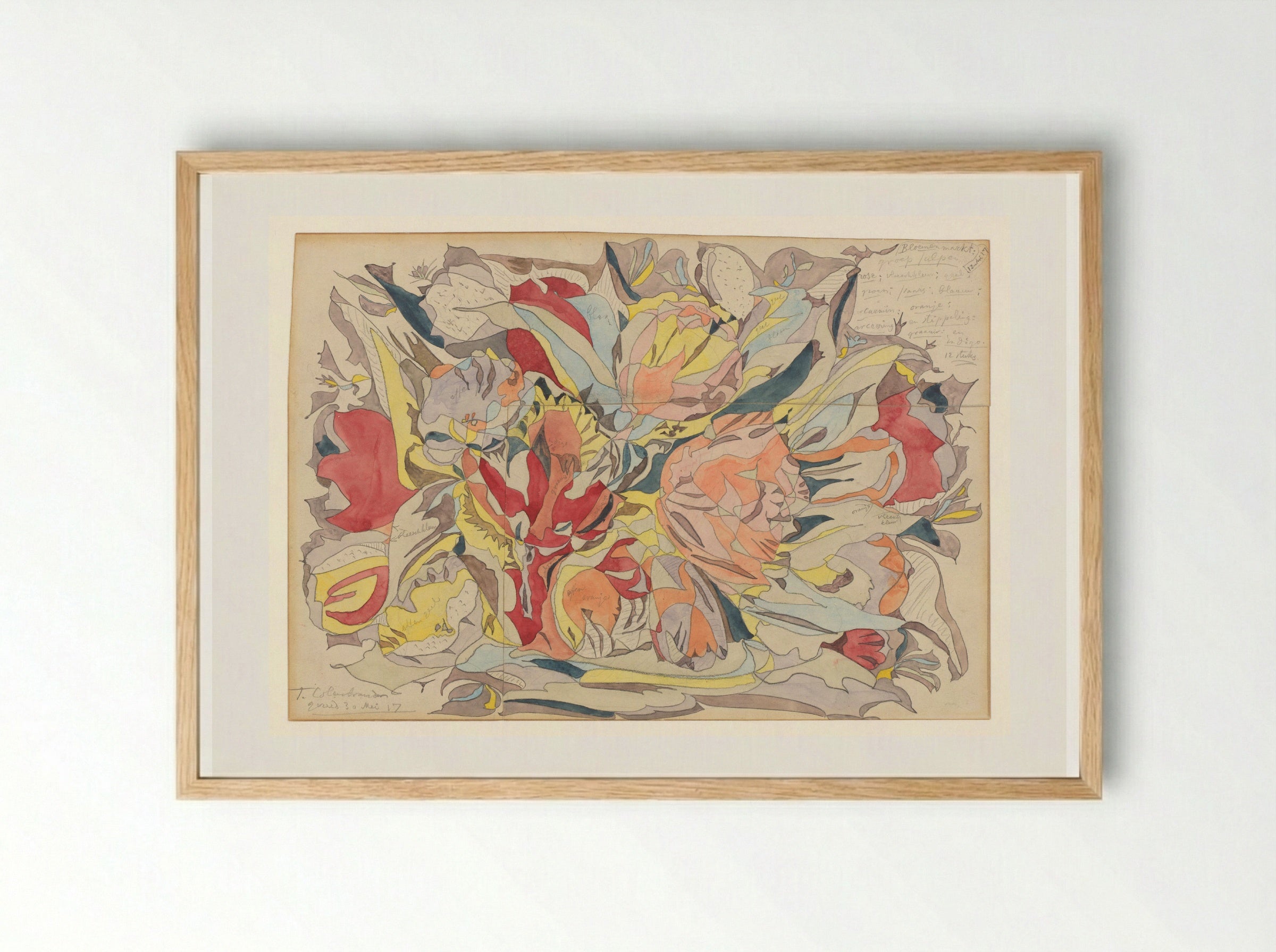 Bloemenmarkt - Theo Colenbrander - Framed Print Wood