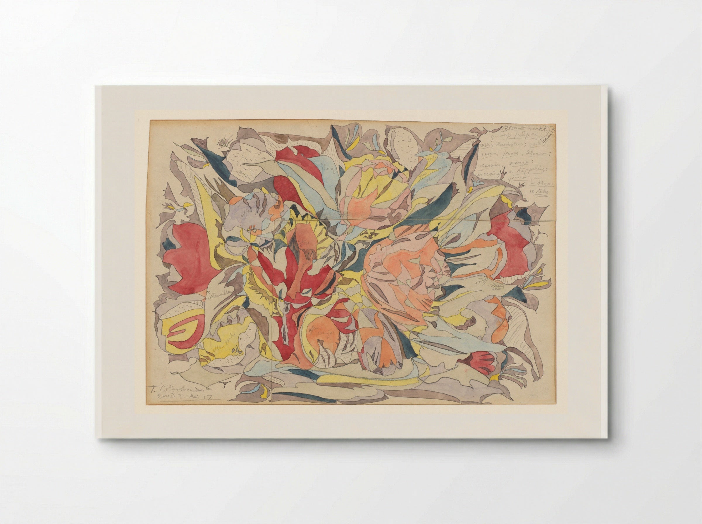 Bloemenmarkt - Theo Colenbrander - Poster