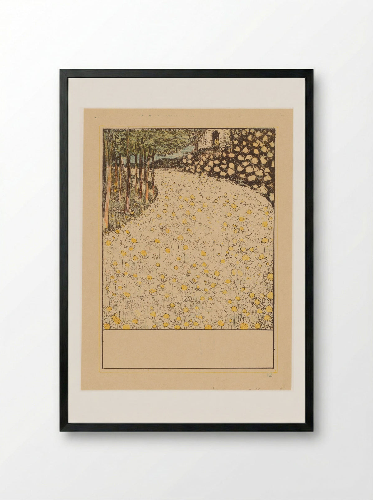 Bloemenzee - Theo van Hoytema - Framed Print Black