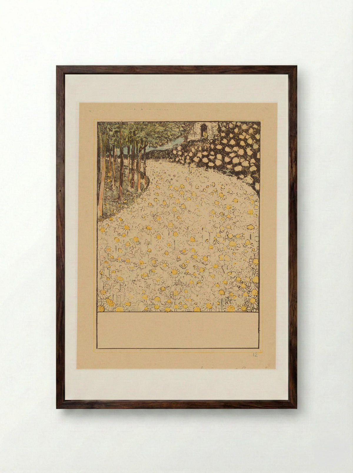 Bloemenzee - Theo van Hoytema - Framed Print Dark Wood