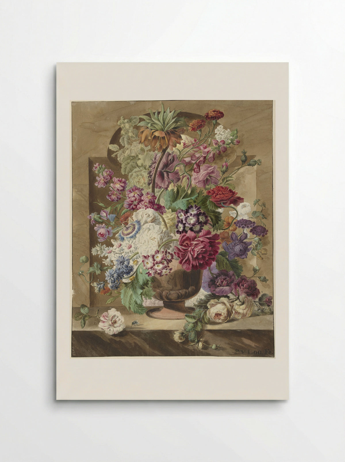 Bloemstuk (Floral Still Life) - Pieter van Loo - Poster