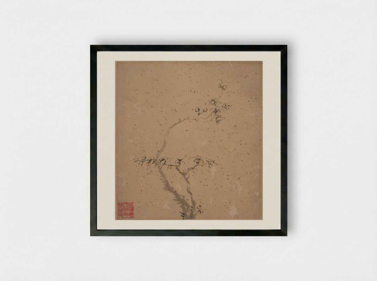 Blossoming Plum - Tang Yifen - Framed Print Black