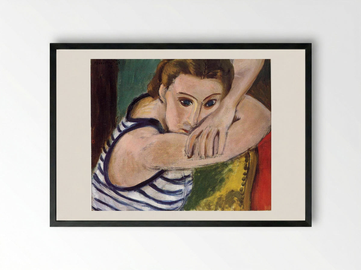 Blue Eyes - Henri Matisse - Framed Print Black