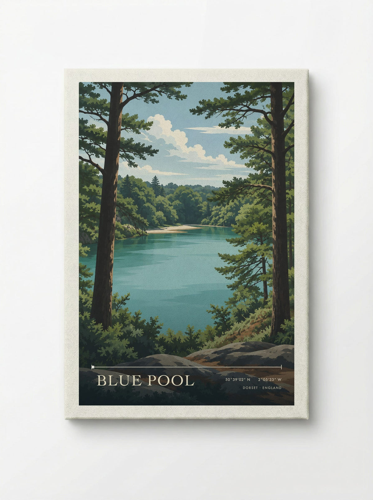 Blue Pool Dorset | Travel Poster - Canvas