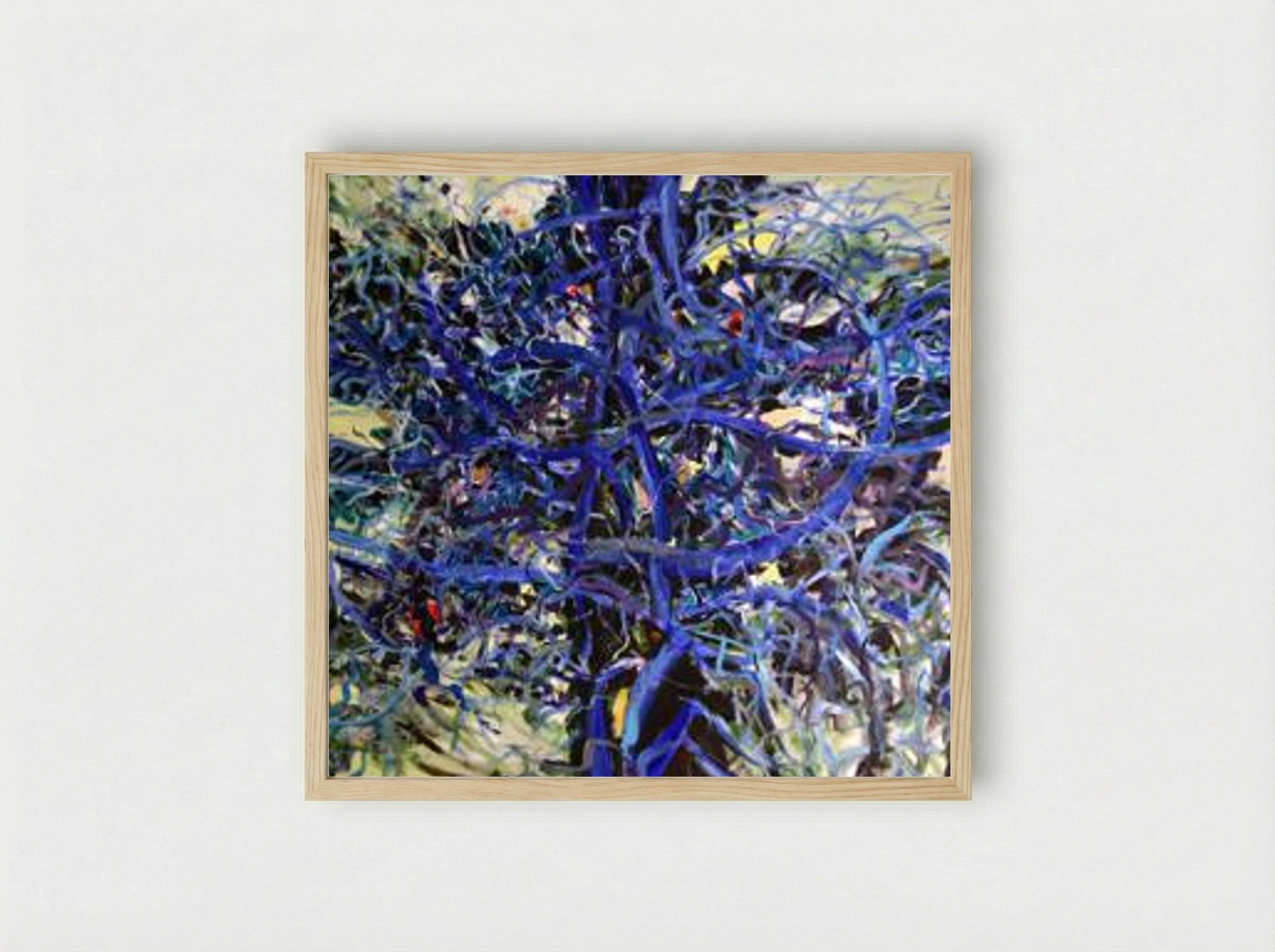 Blue Tree III - Romul Nutiu - Framed Print Wood