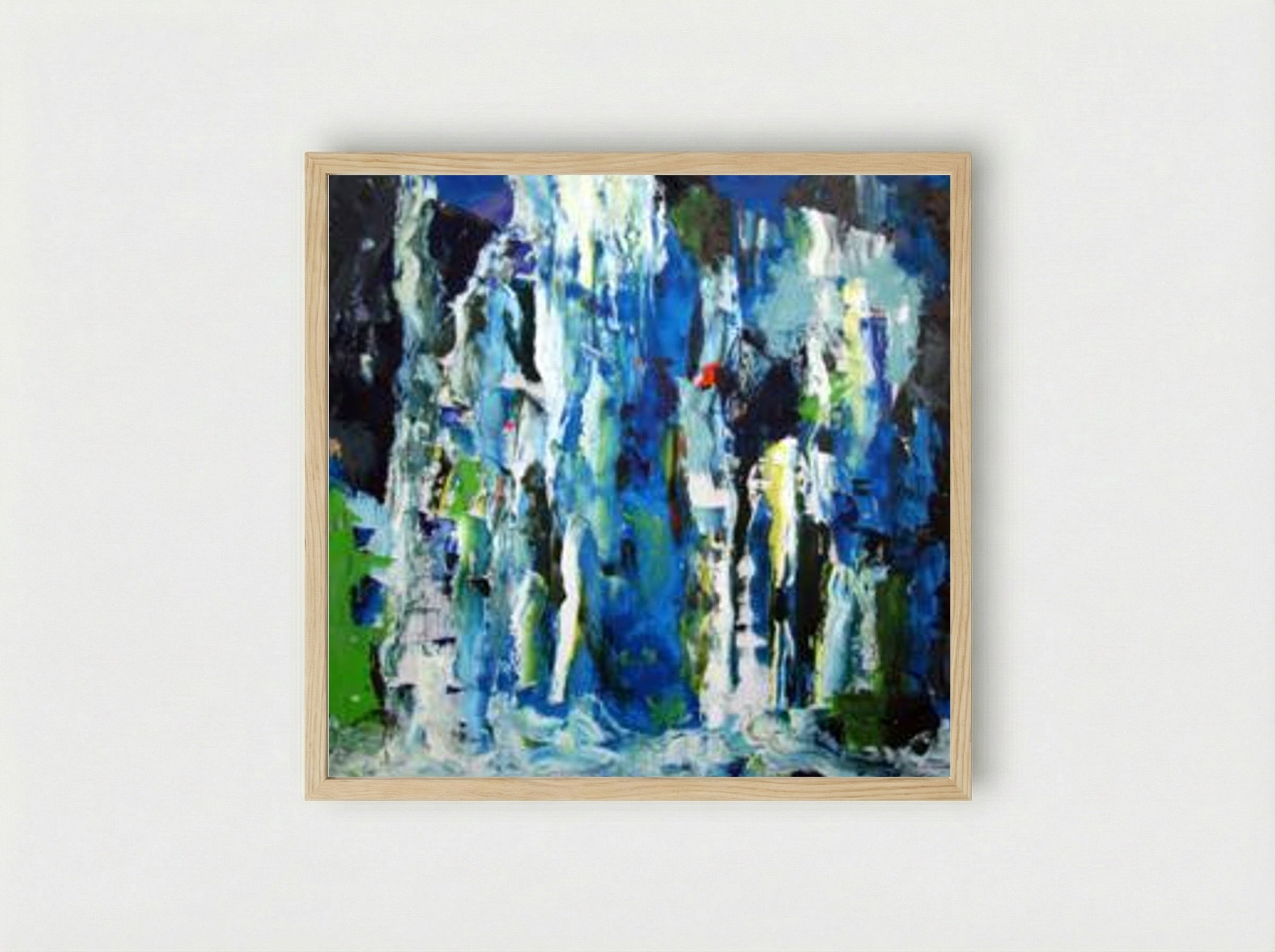 Blue Waterfall - Romul Nutiu - Framed Print Wood