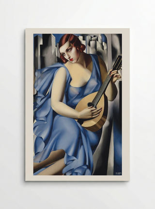 Blue Woman with a Guitar - Tamara de Lempicka