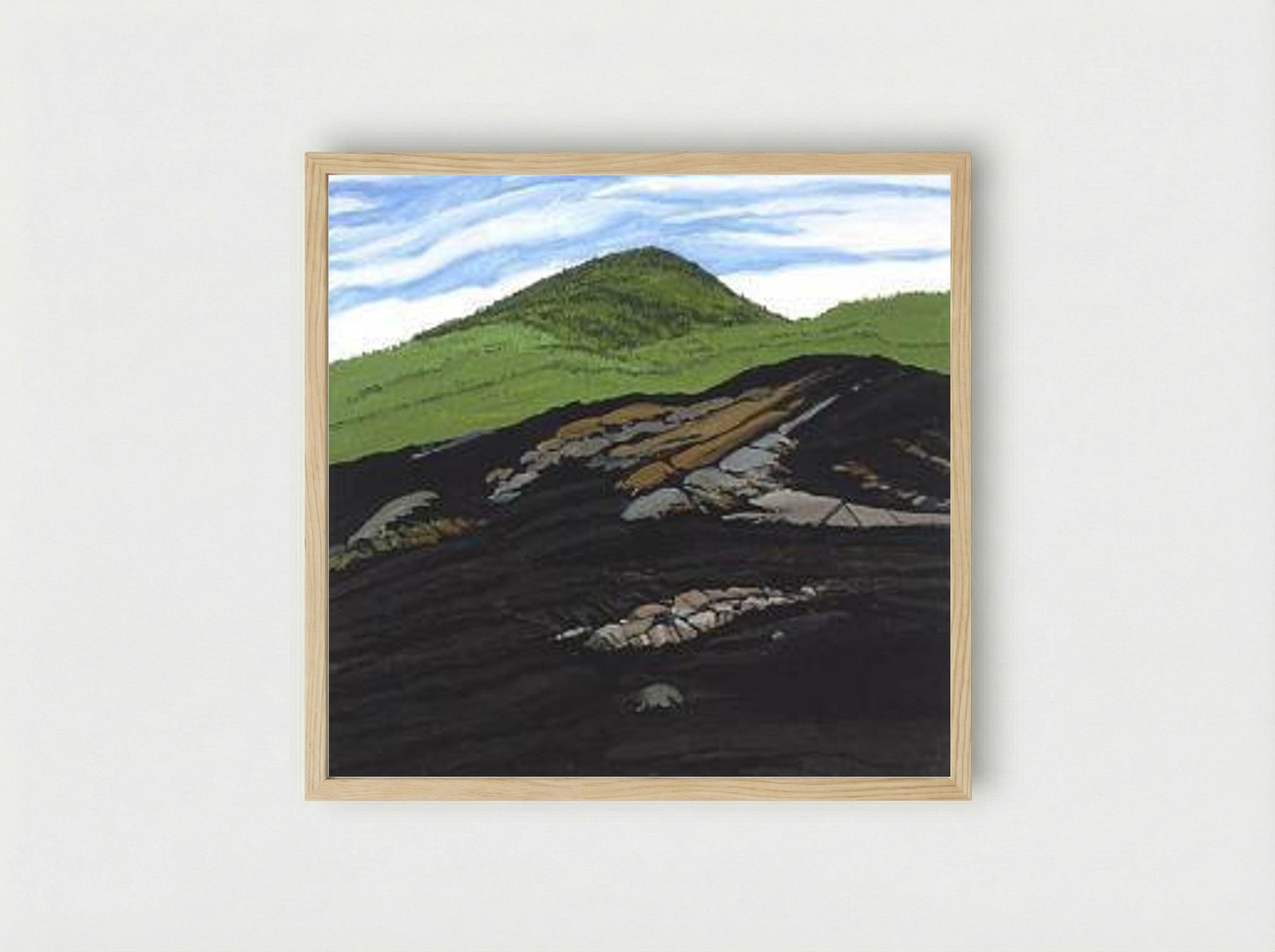 Blueberry Burn Morey's Hill - Neil Welliver - Framed Print Wood