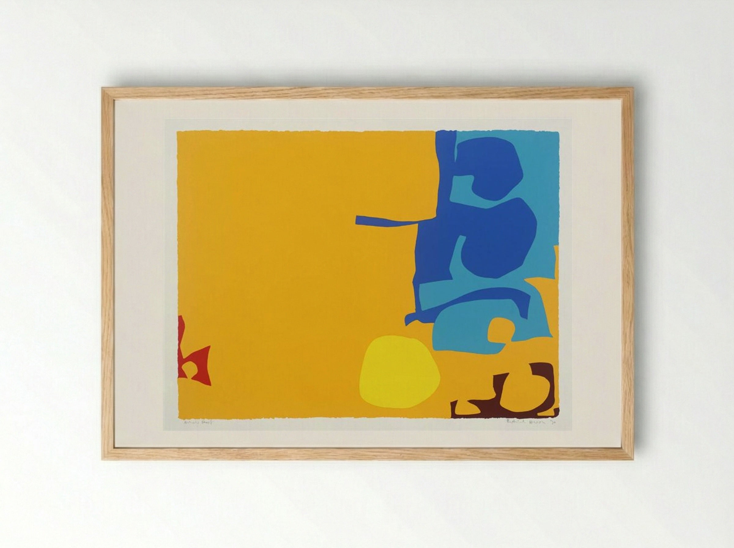 Blues Dovetailed in Yellow - Patrick Heron - Framed Print Wood