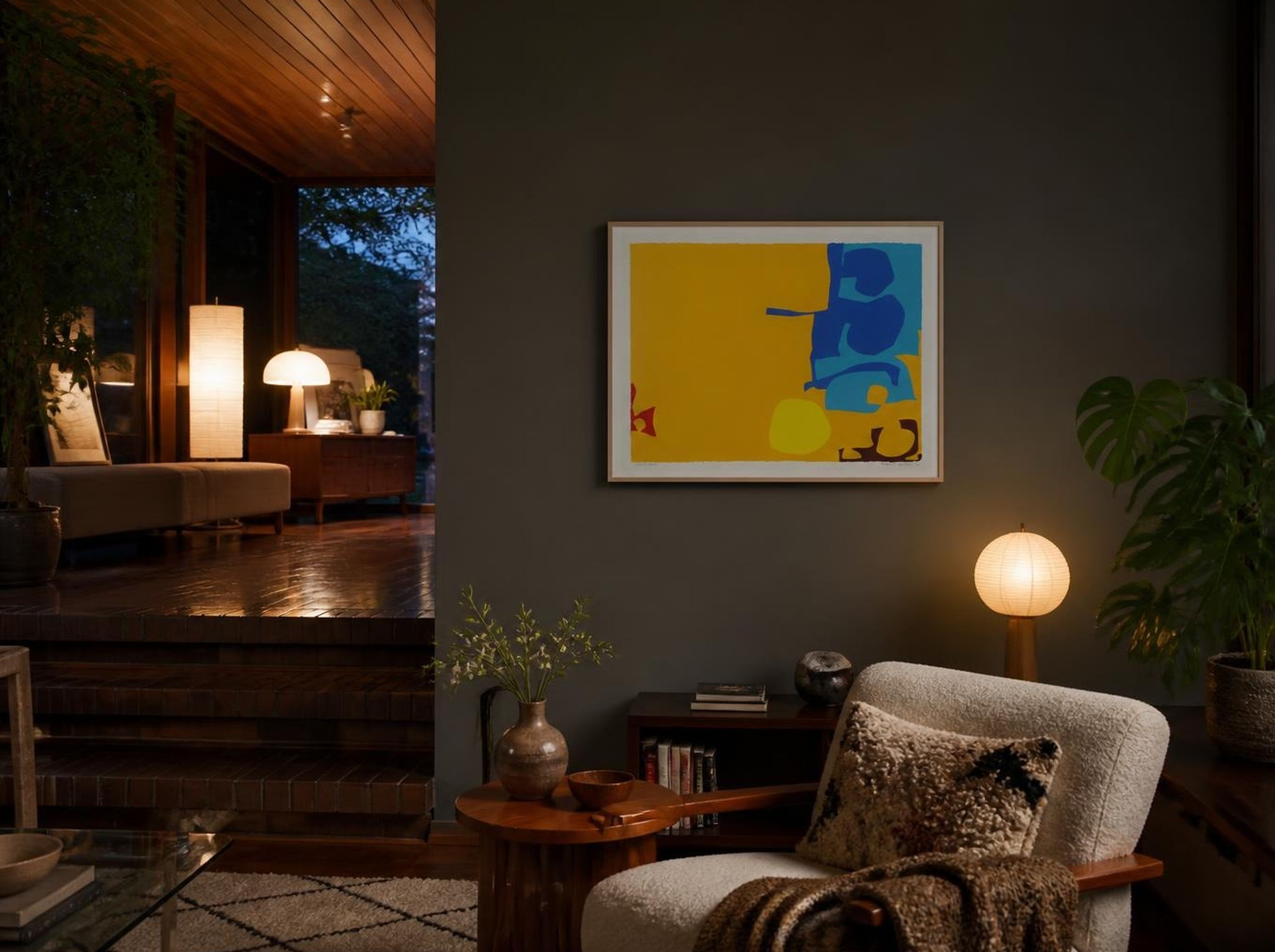 Blues Dovetailed in Yellow - Patrick Heron - Lifestyle