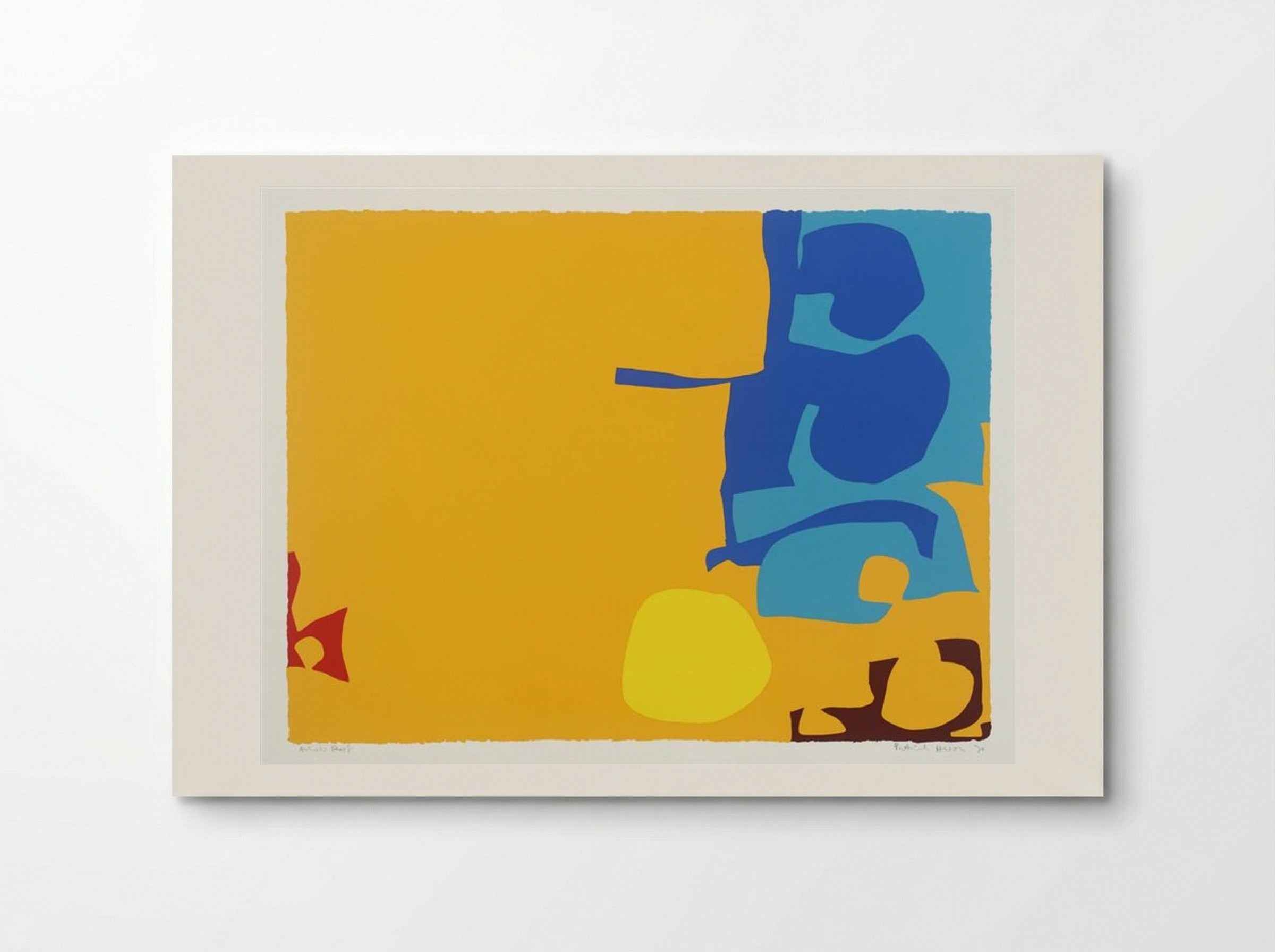 Blues Dovetailed in Yellow - Patrick Heron - Poster