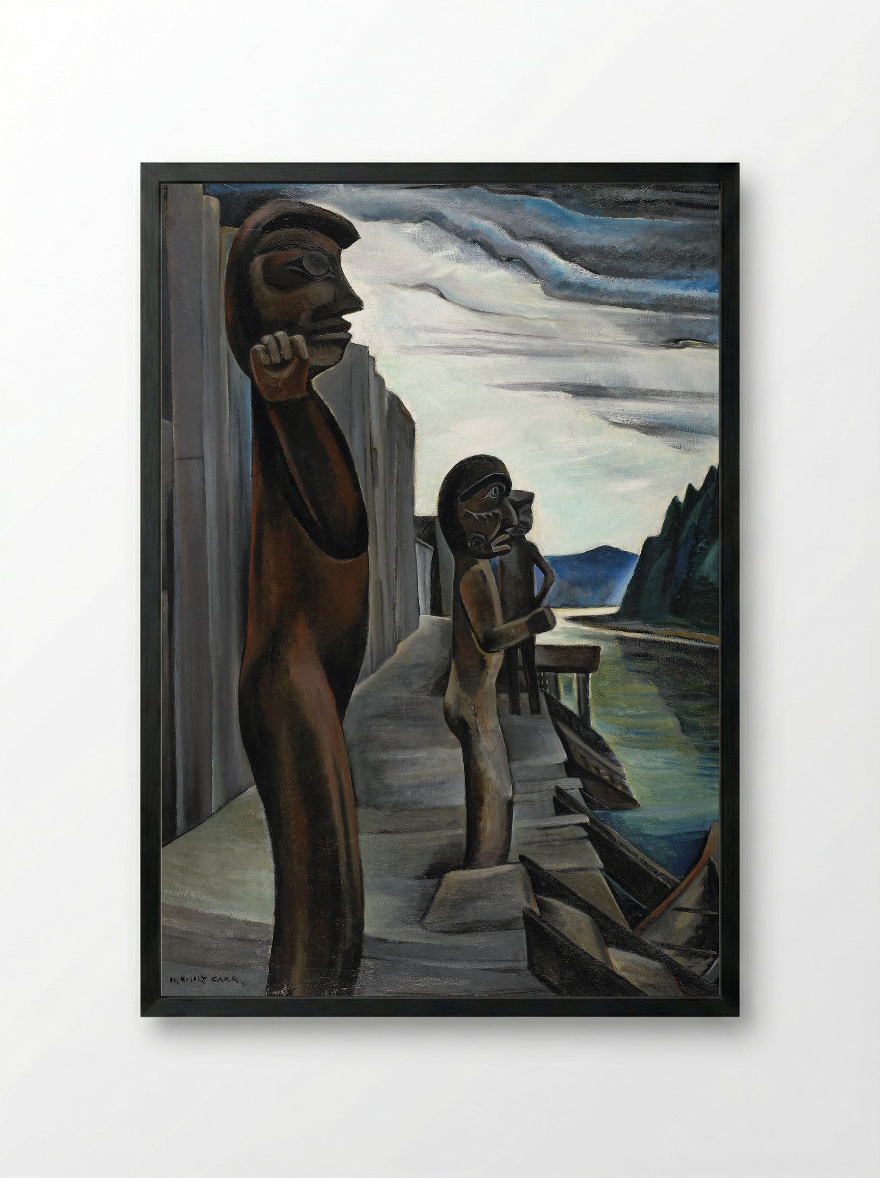 Blunden Harbour - Emily Carr - Framed Print Black