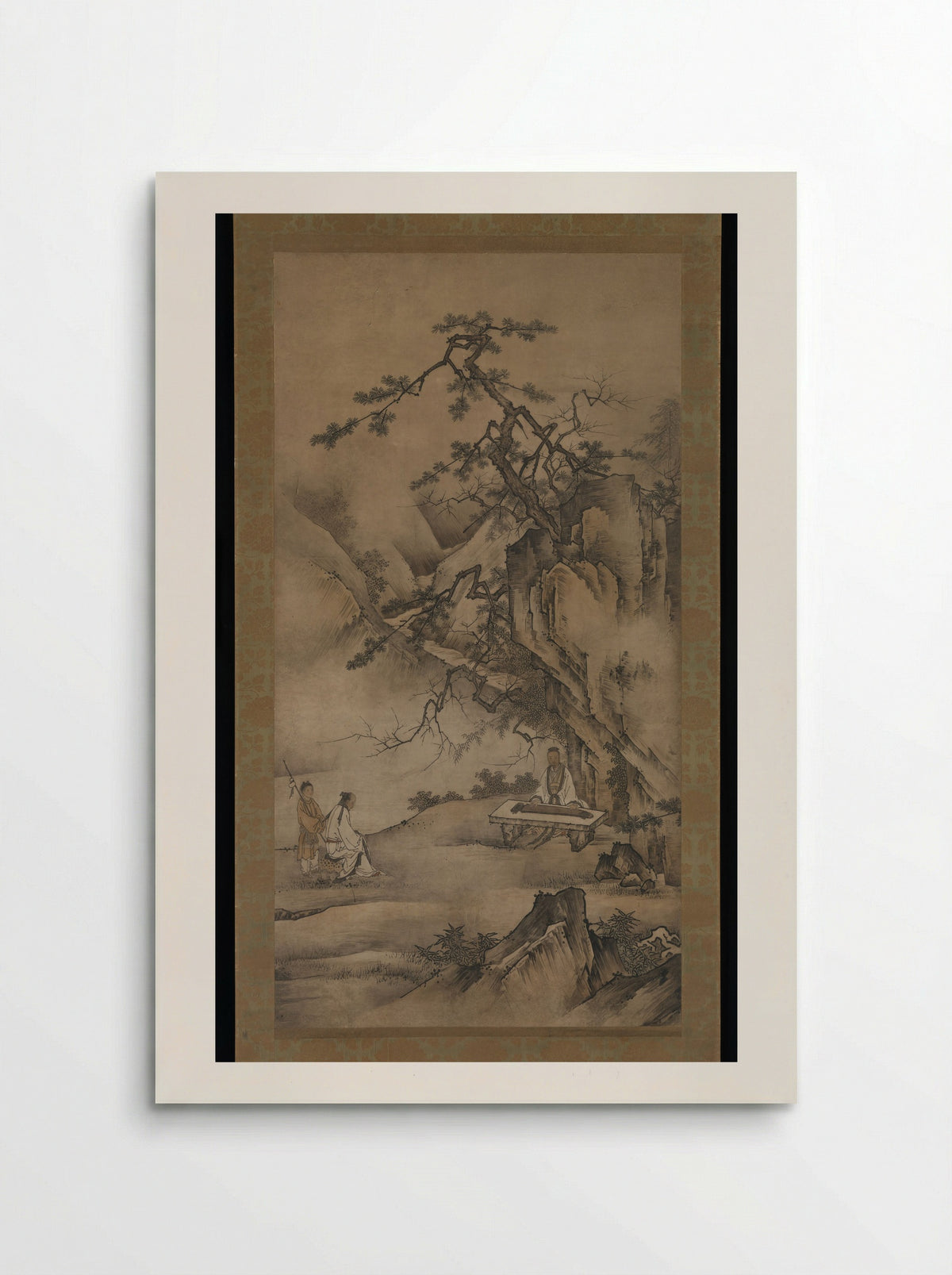 Bo Ya Plays the Qin as Zhong Ziqi Listens - Kano Motonobu - Poster