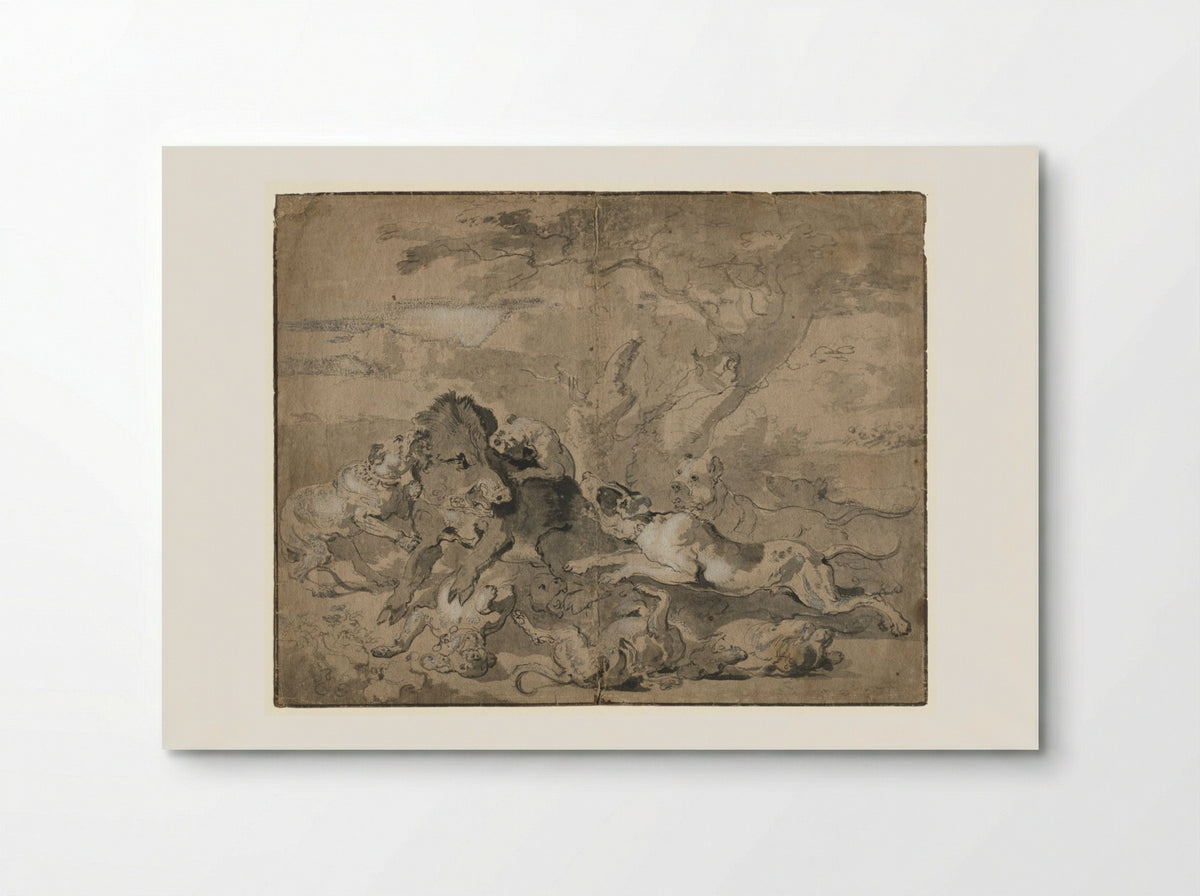 Boar Hunt - Abraham Hondius - Poster