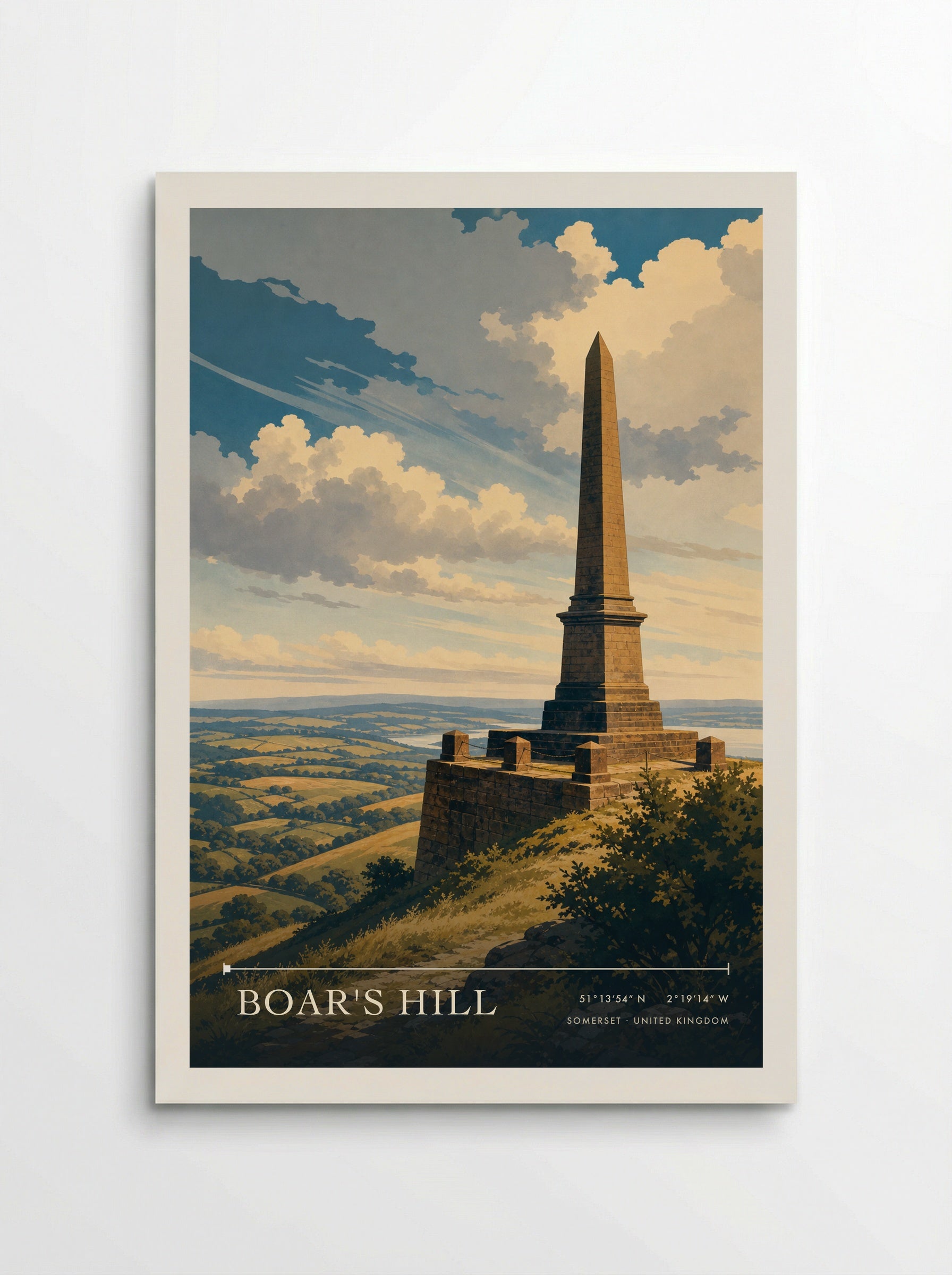 Boar's Hill Somerset United Kingdom Travel Poster - Poster