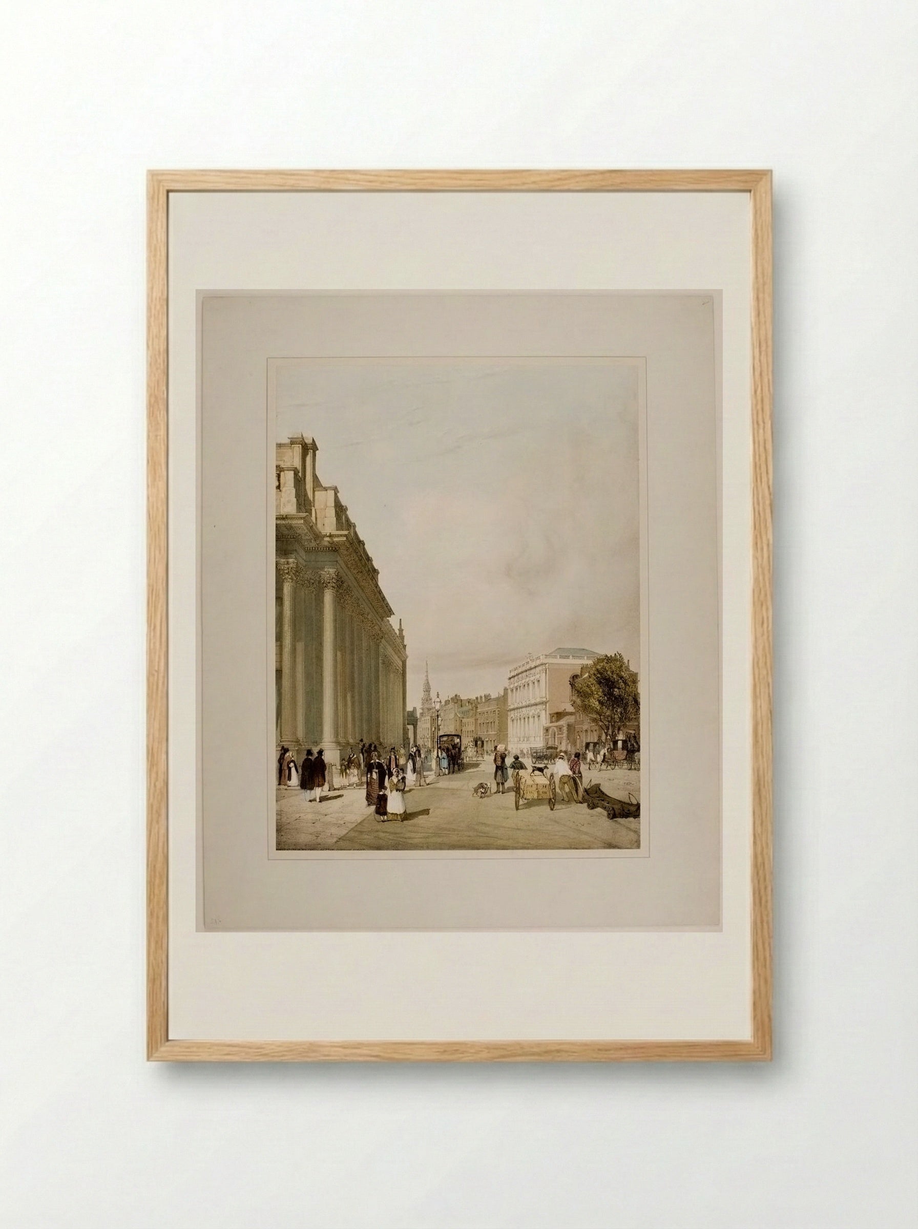 Board of Trade, Whitehall, etc... from Downing Street - Thomas Shotter Boys - Framed Print Wood