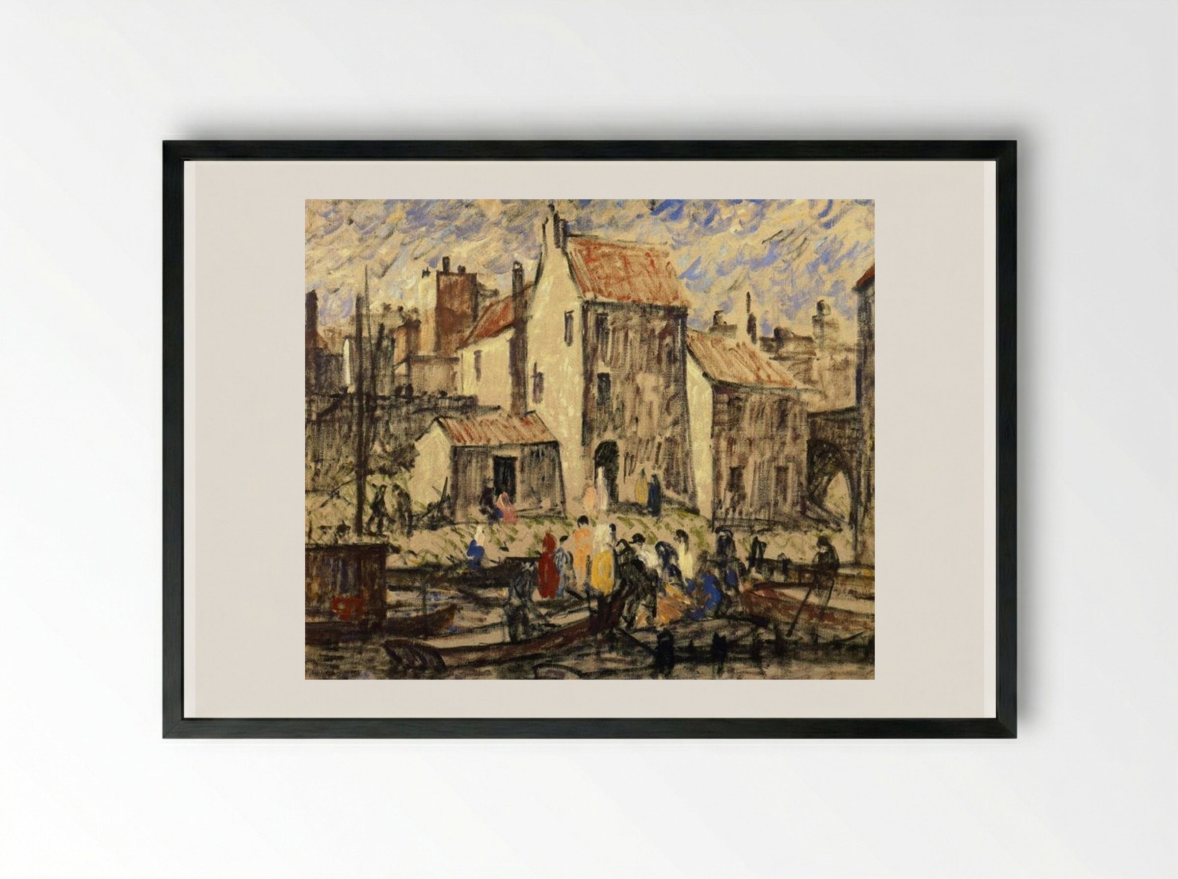 Boating Party - Robert Spencer - Framed Print Black