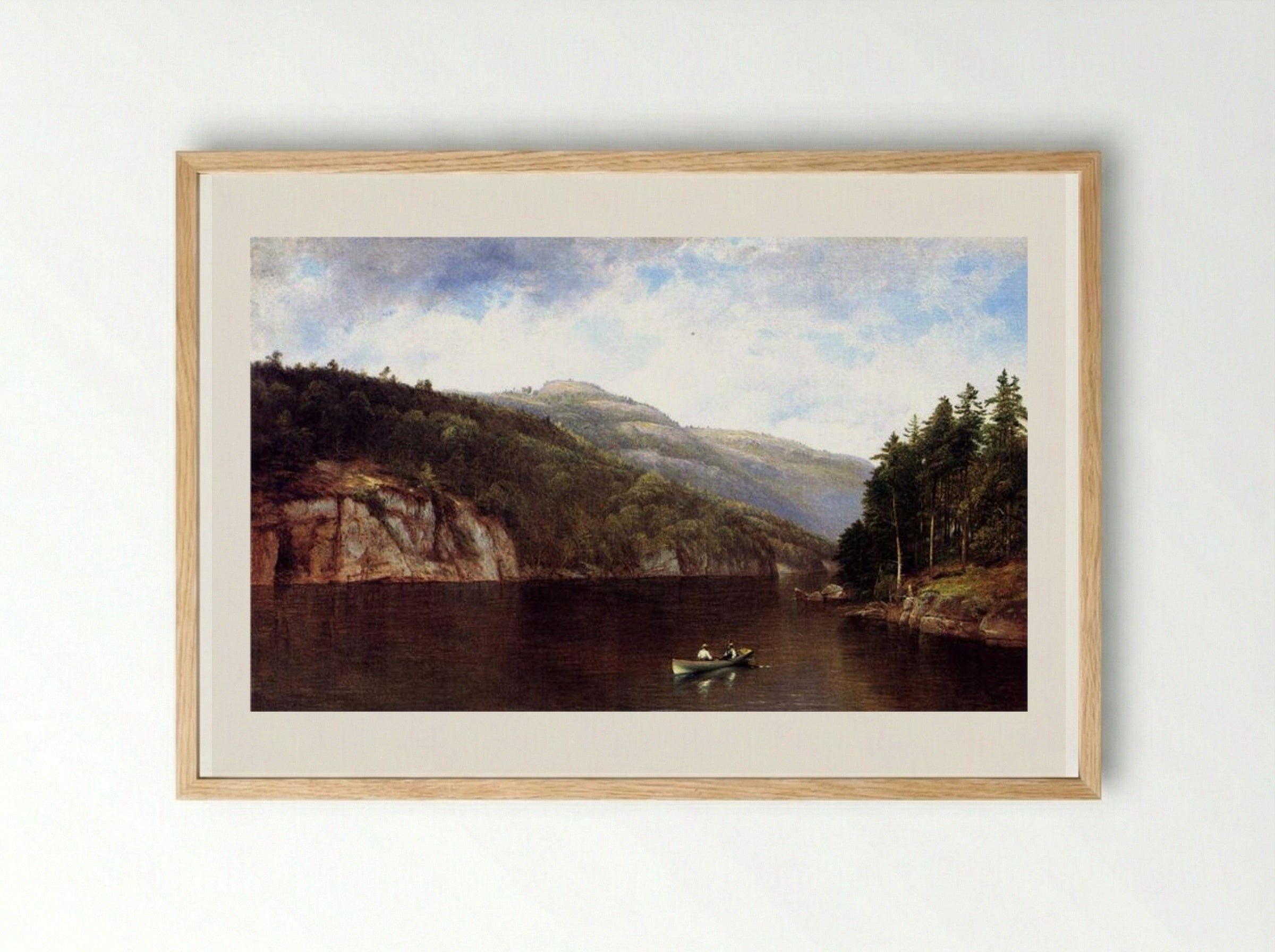 Boating on Lake George - David Johnson - Framed Print Wood