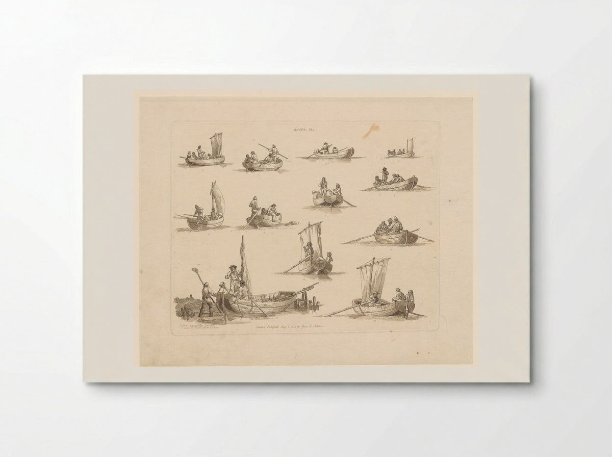 Boats, Plate 4 - John Hill - Poster