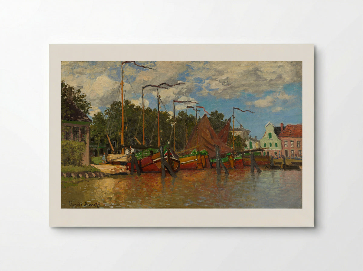 Boats at Zaandam - Claude Monet - Poster