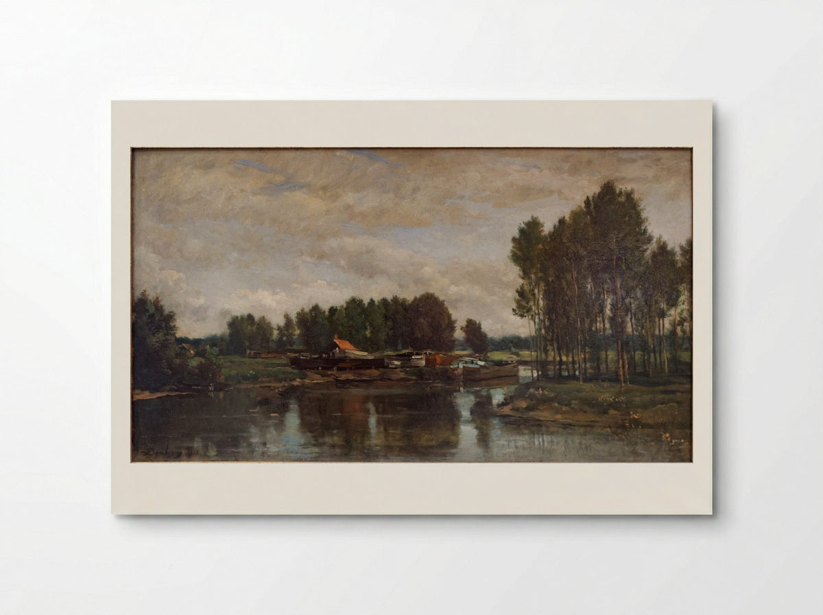 Boats on the Oise - Charles-Francois Daubigny - Poster