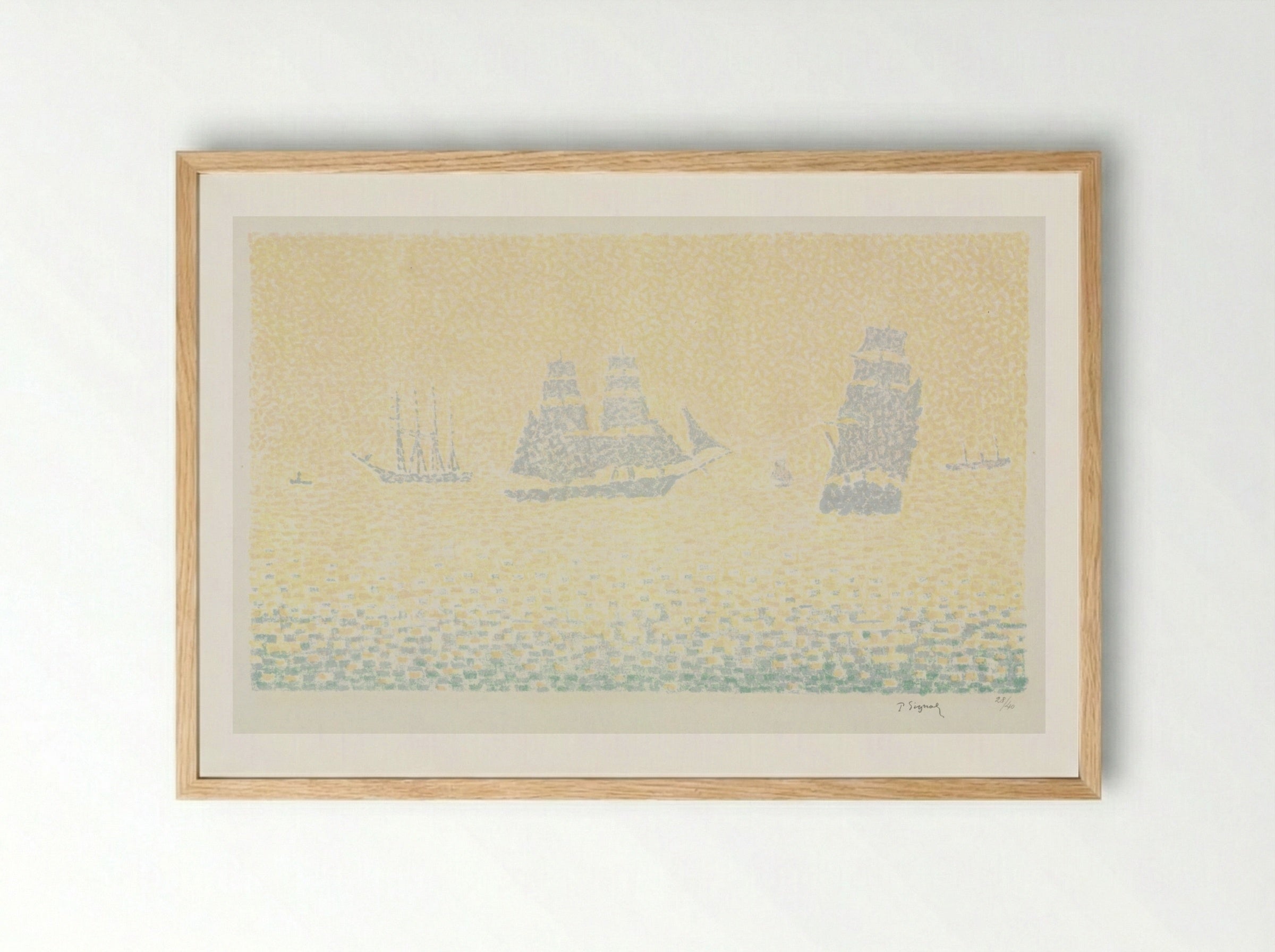 Boats - Paul Signac - Framed Print Wood