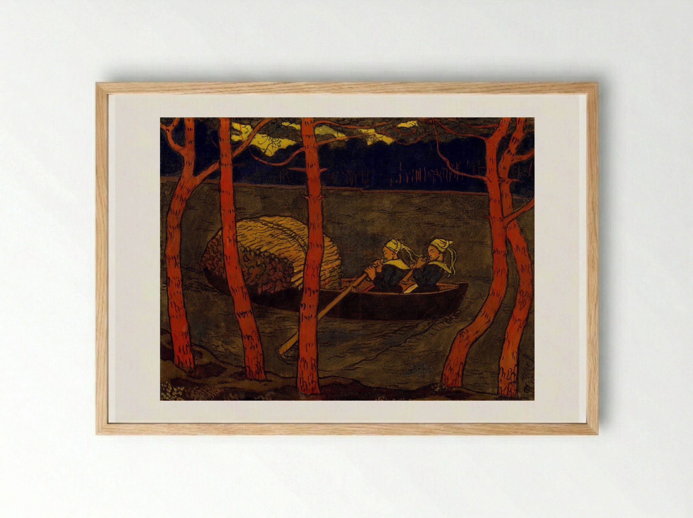 Boatwomen in Brittany - Georges Lacombe - Framed Print Wood
