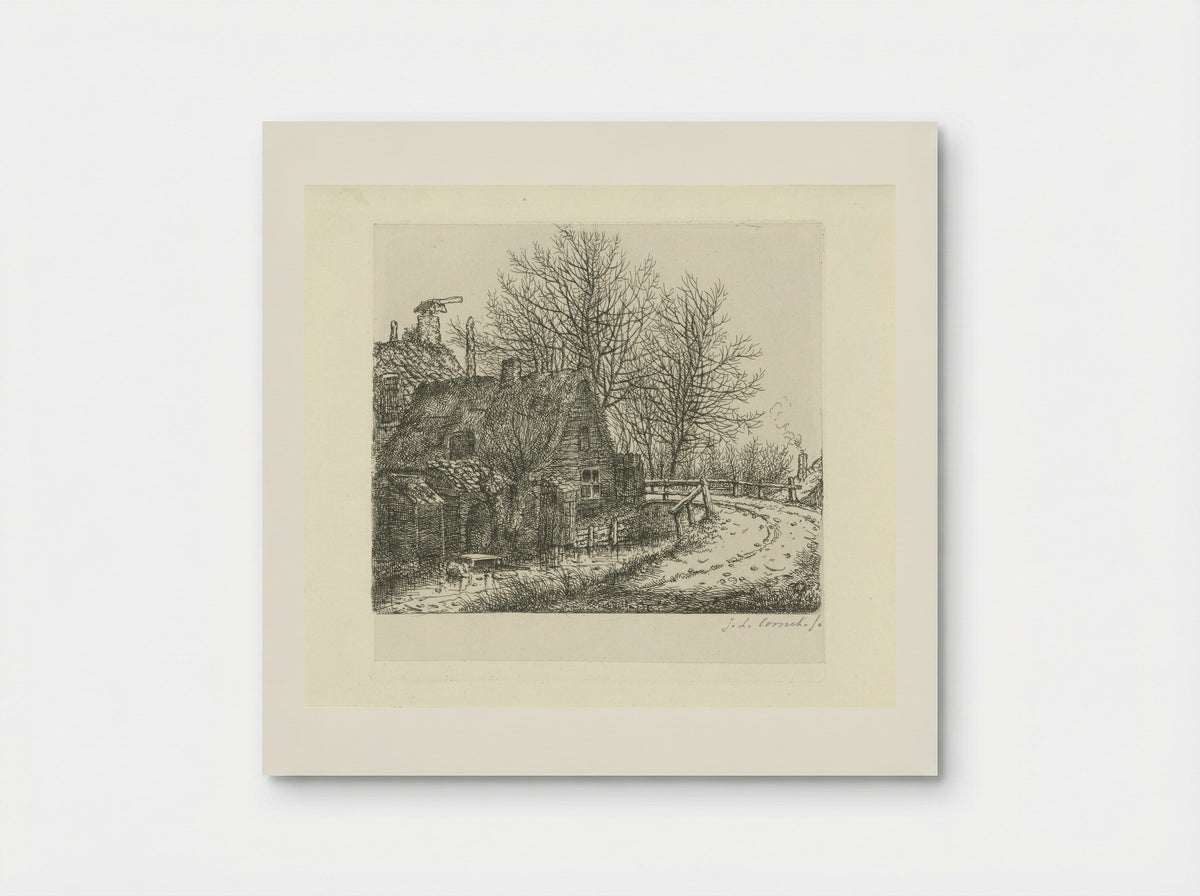 Bocht langs een rivier - Jacobus Ludovicus Cornet - Poster